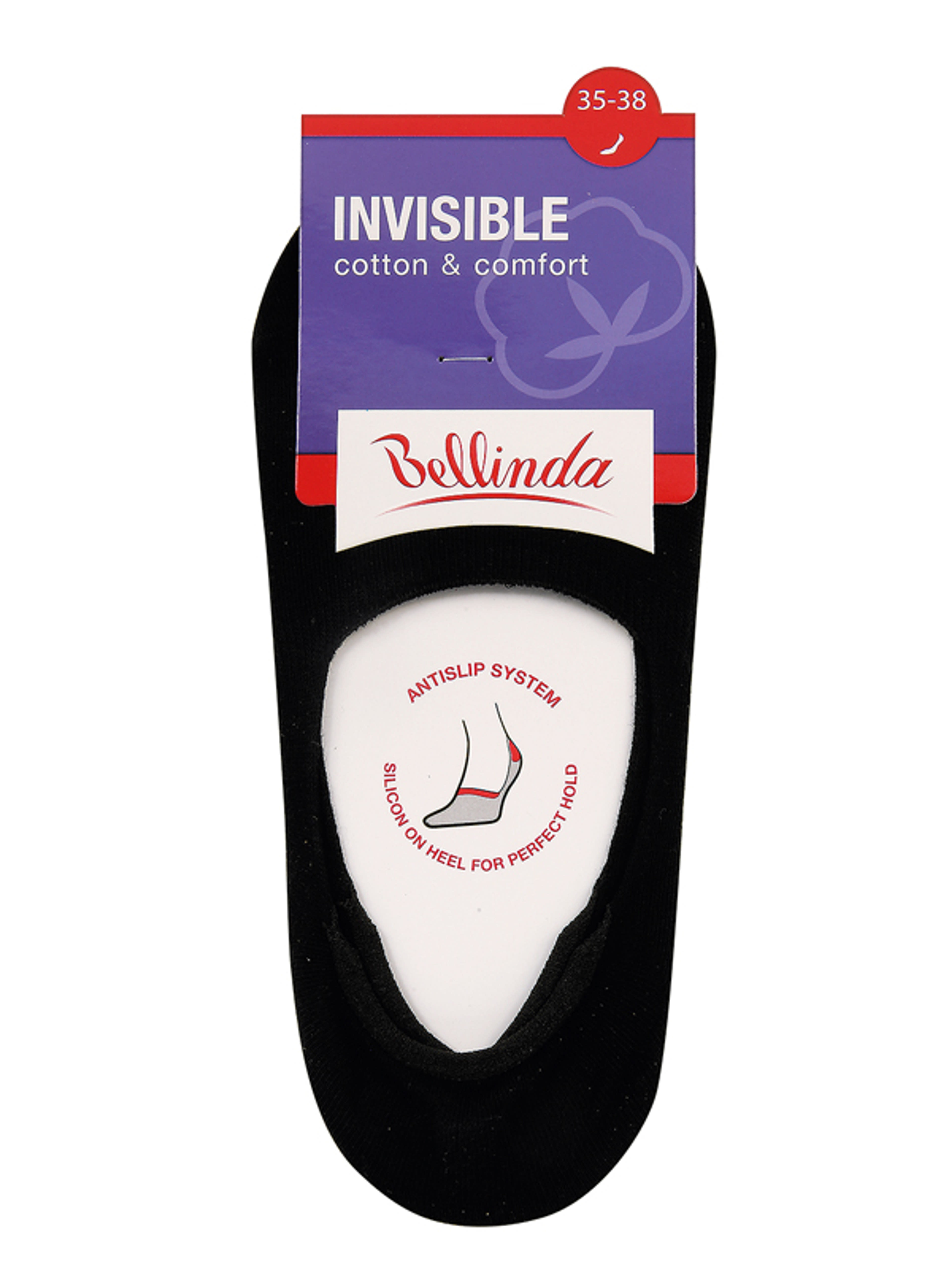 Bellinda Invizible Fekete 35-38 Női Zokni - 1 pár-1