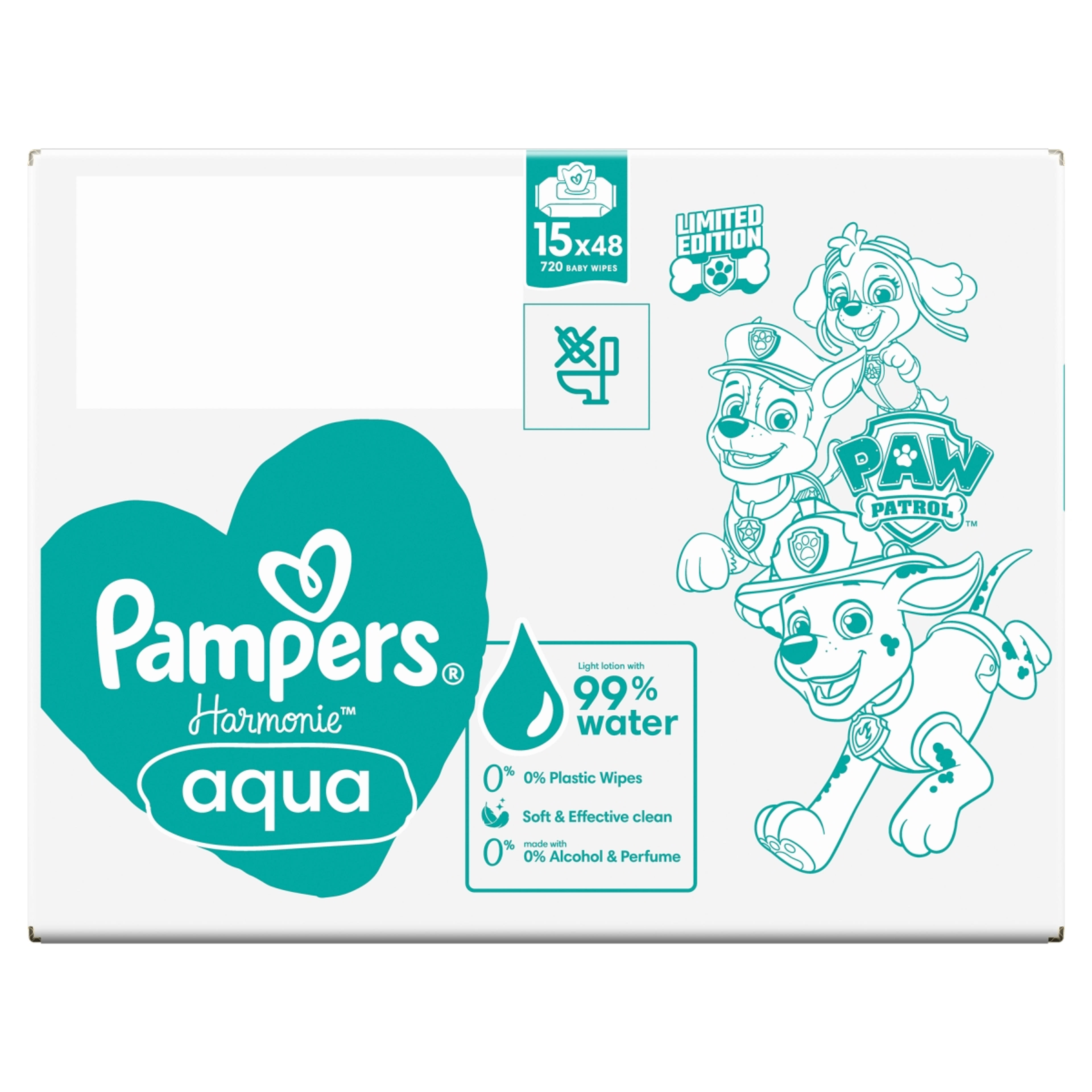 Pampers Harmonie Aqua nedves törlőkendő - 720 db-1