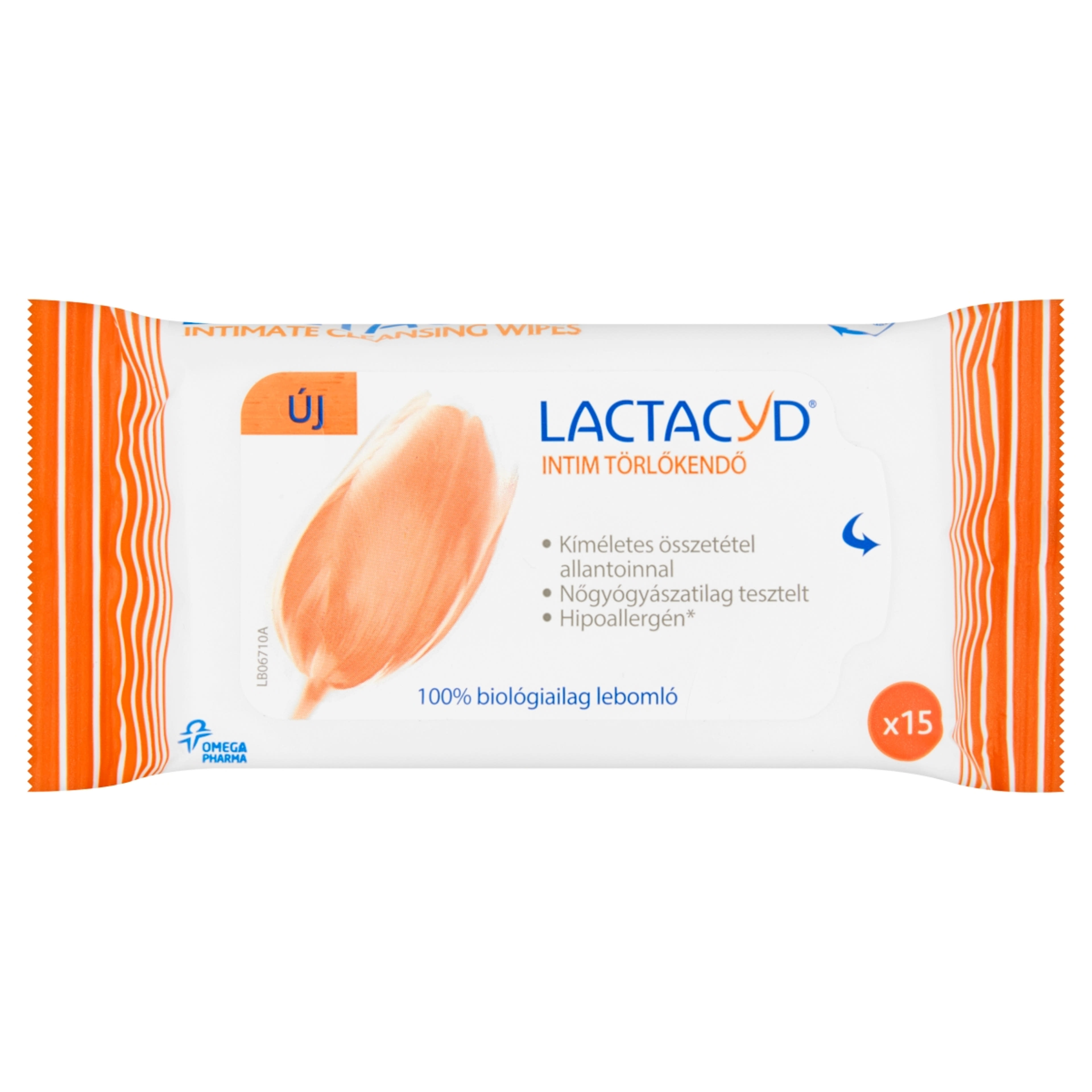 Lactacyd intim törlőkendő - 15 db
