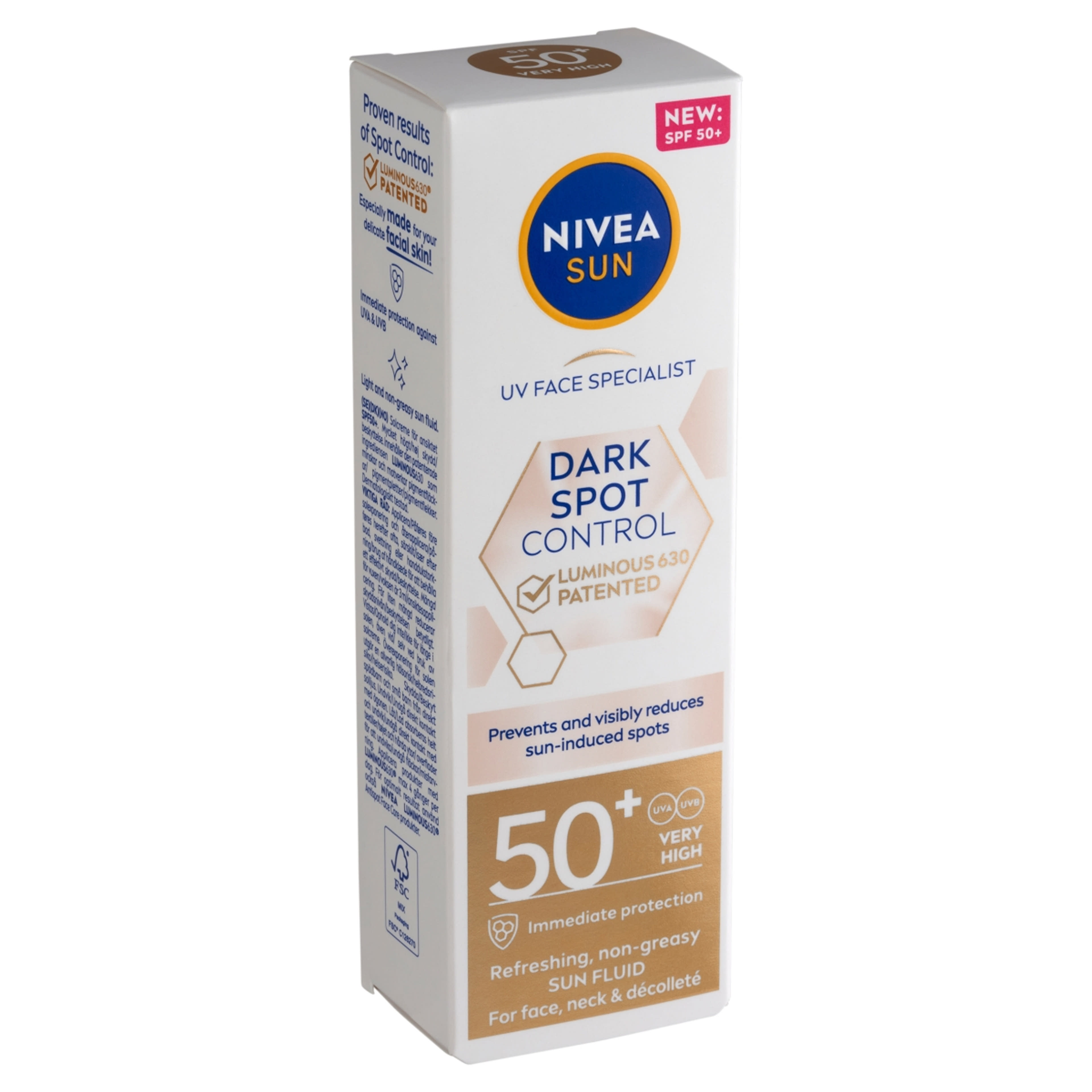 Nivea Sun Spot Control Luminous 630 napozó arckrém FF50 - 50 ml-3