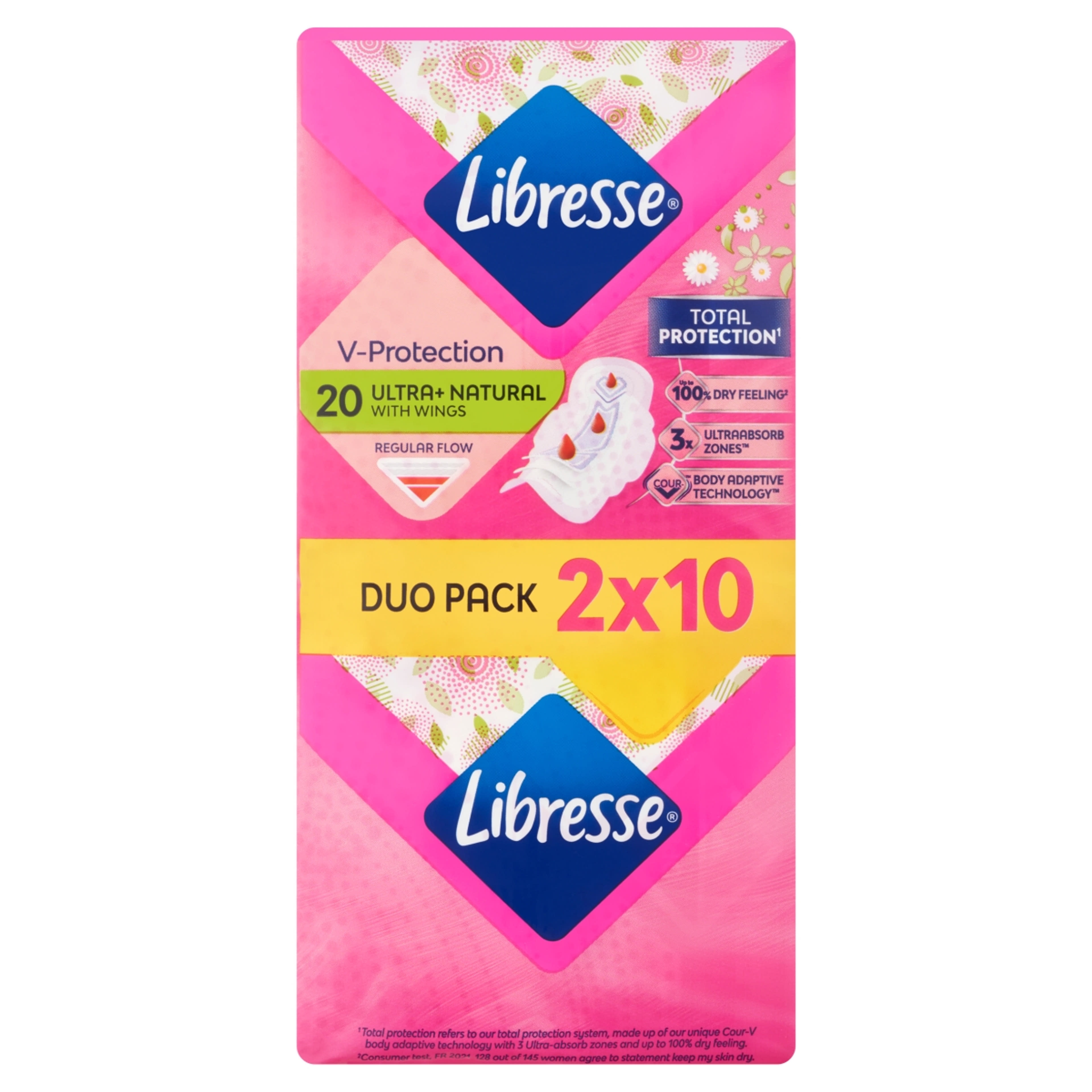 Libresse Ultra Normal Aloe vera & Camomile vékony szárnyas egészségügyi betét - 2 x 10 db-1