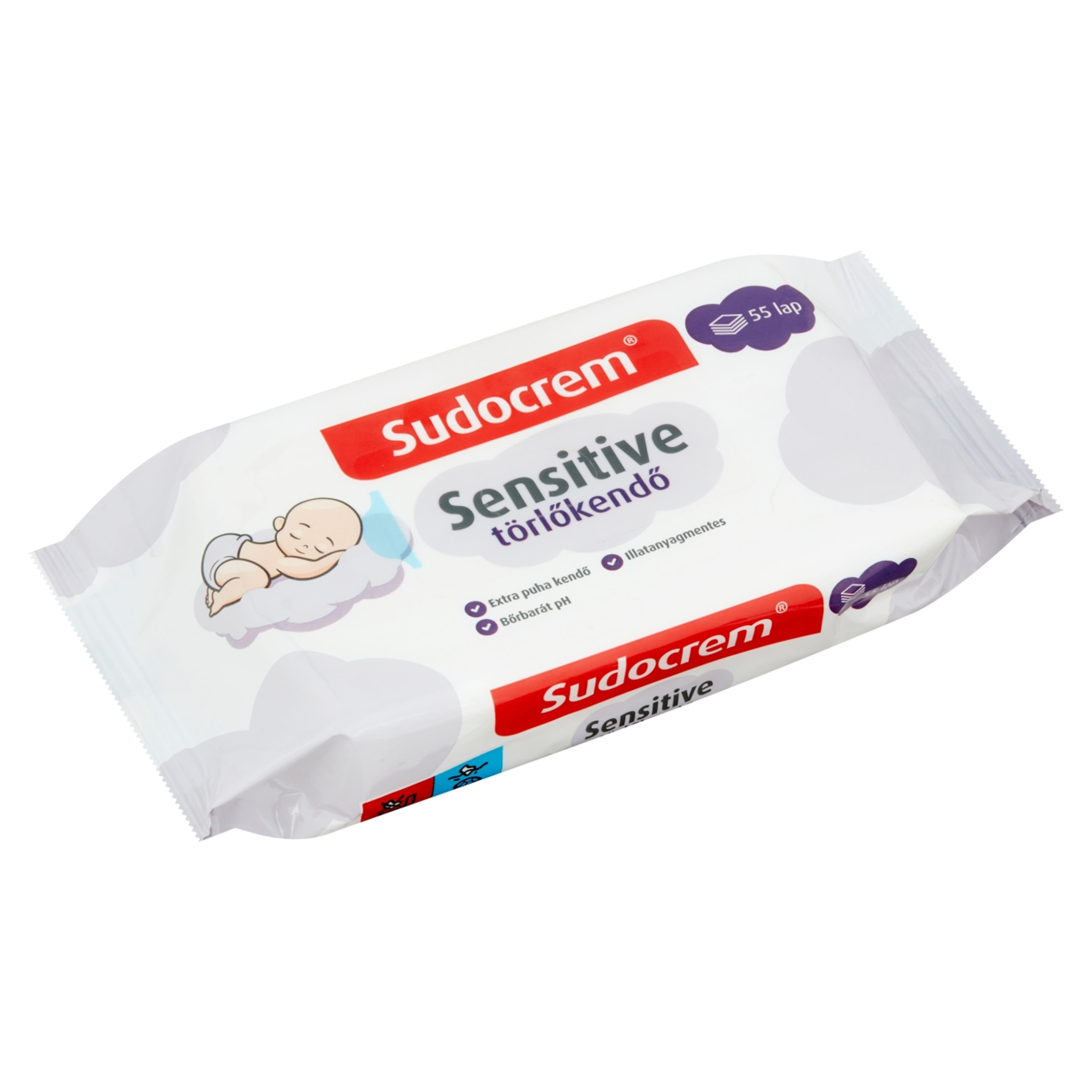 Sudocrem Sensitive Extra Puha Törlőkendő - 55 db-2