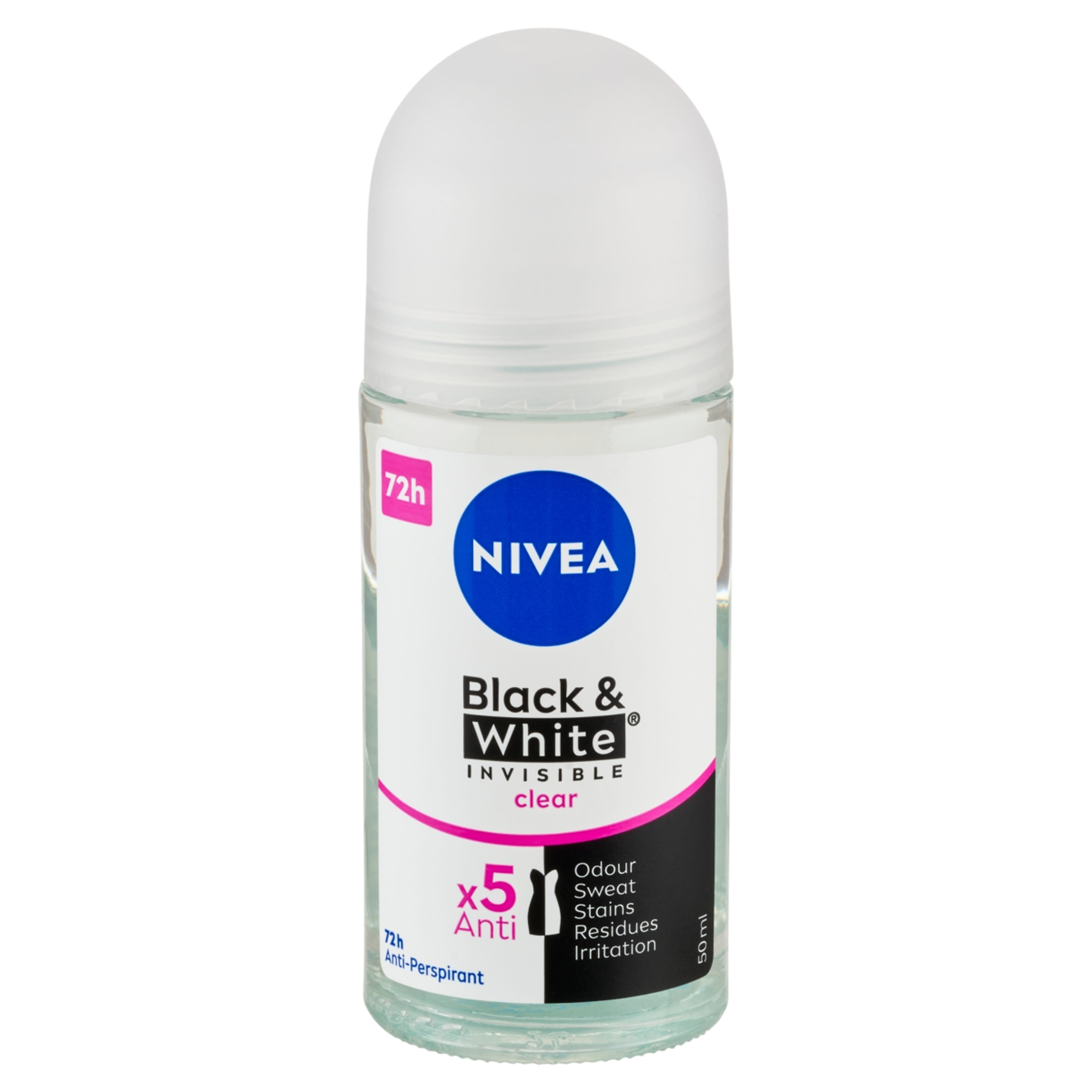 NIVEA Izzadásgátló golyós dezodor Black & White Invisible Clear - 50 ml-2