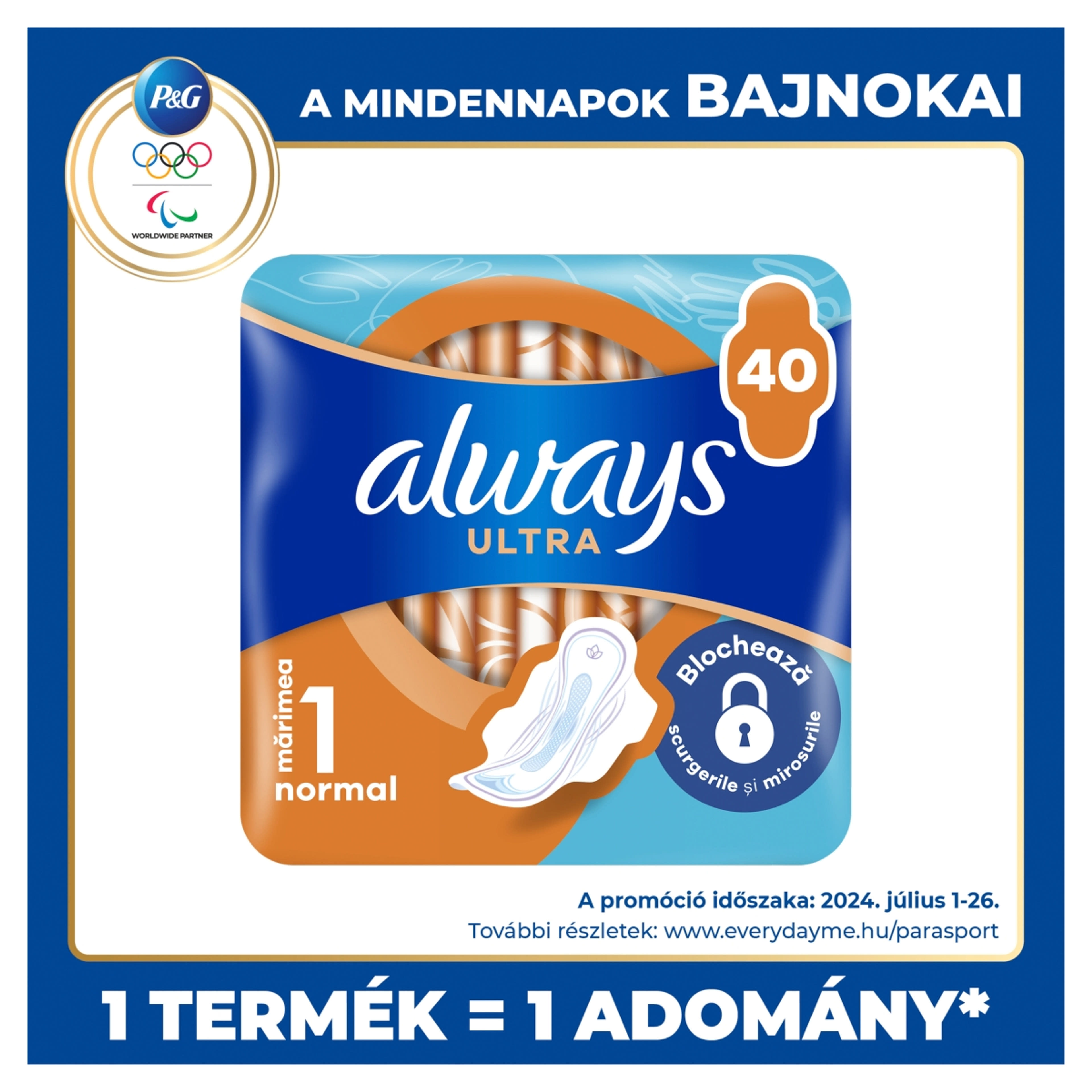 Always Ultra Normal Plus intim betét - 40 db