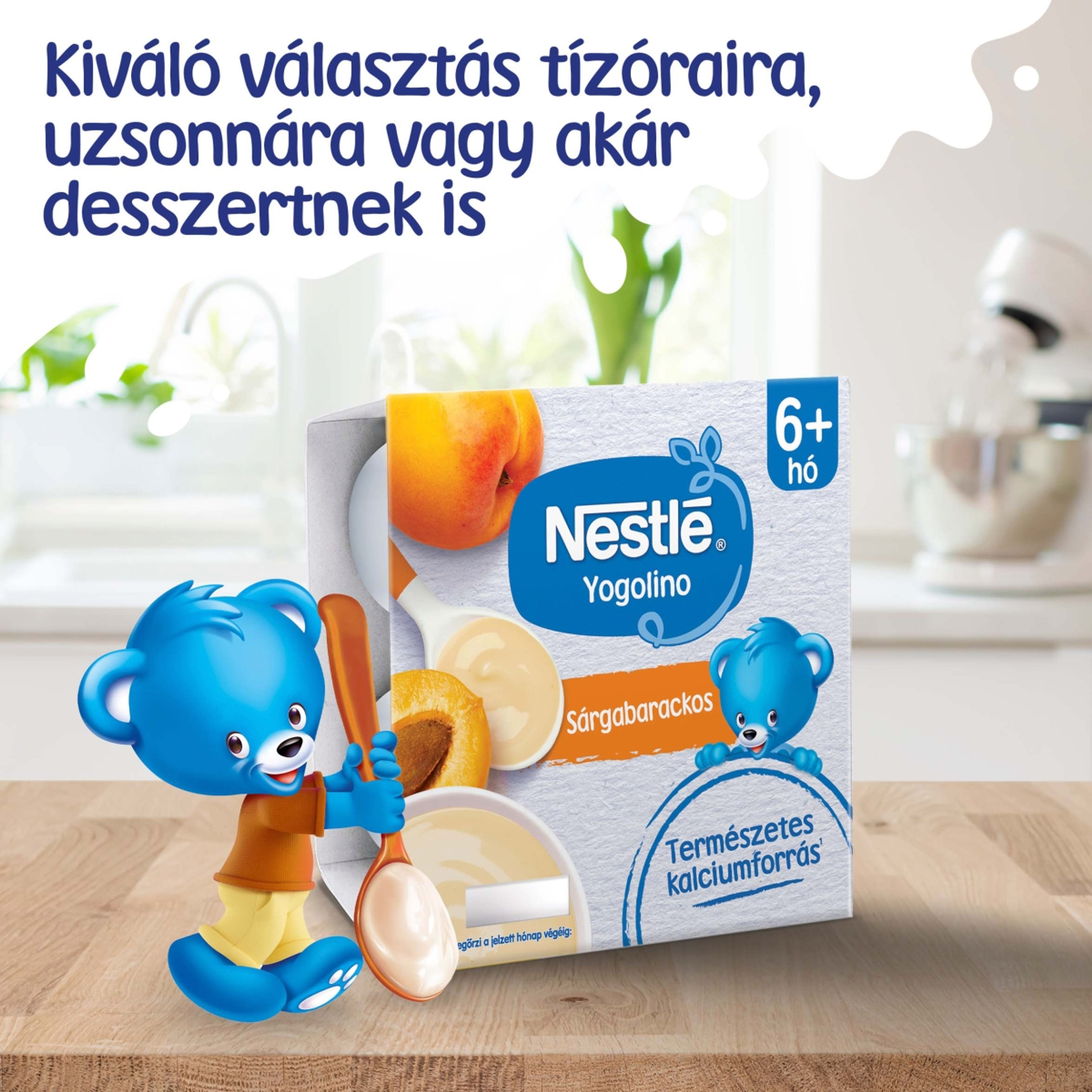 Nestlé Baby Yogolino Bébidesszert Tejalapú Sárgabarackos 6 Hónapos Kortól 4*100g - 400 g-7