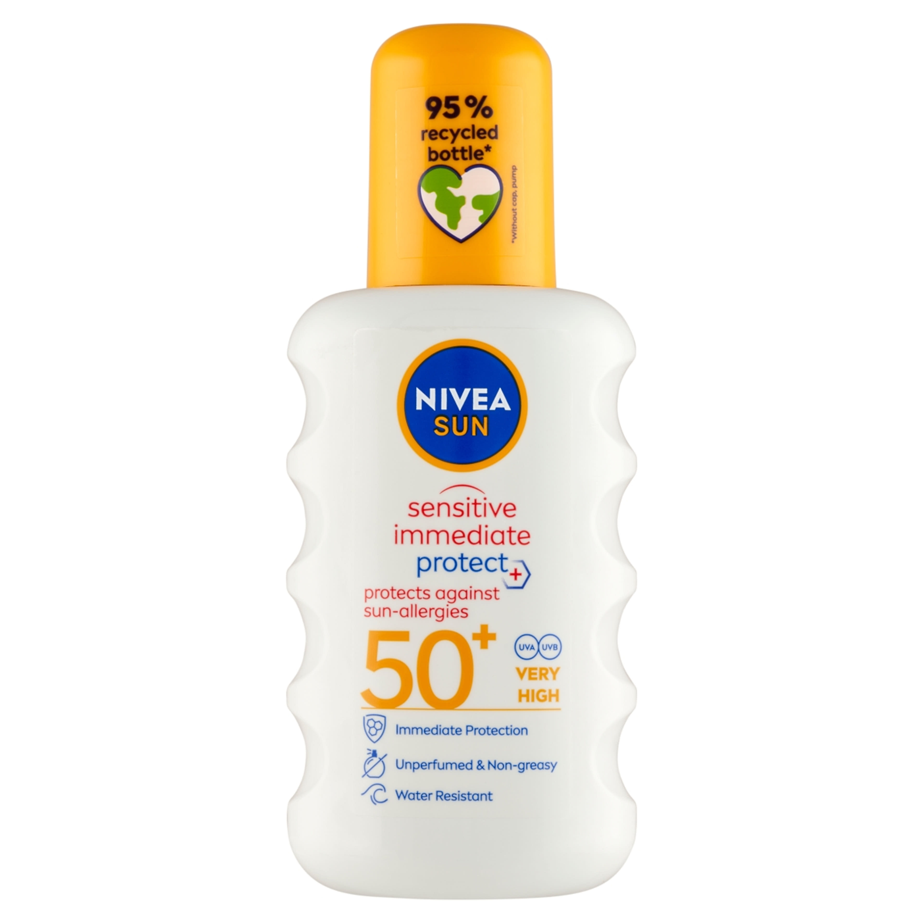 Nivea Sun napallergia elleni napozó spray F50+ - 200 ml
