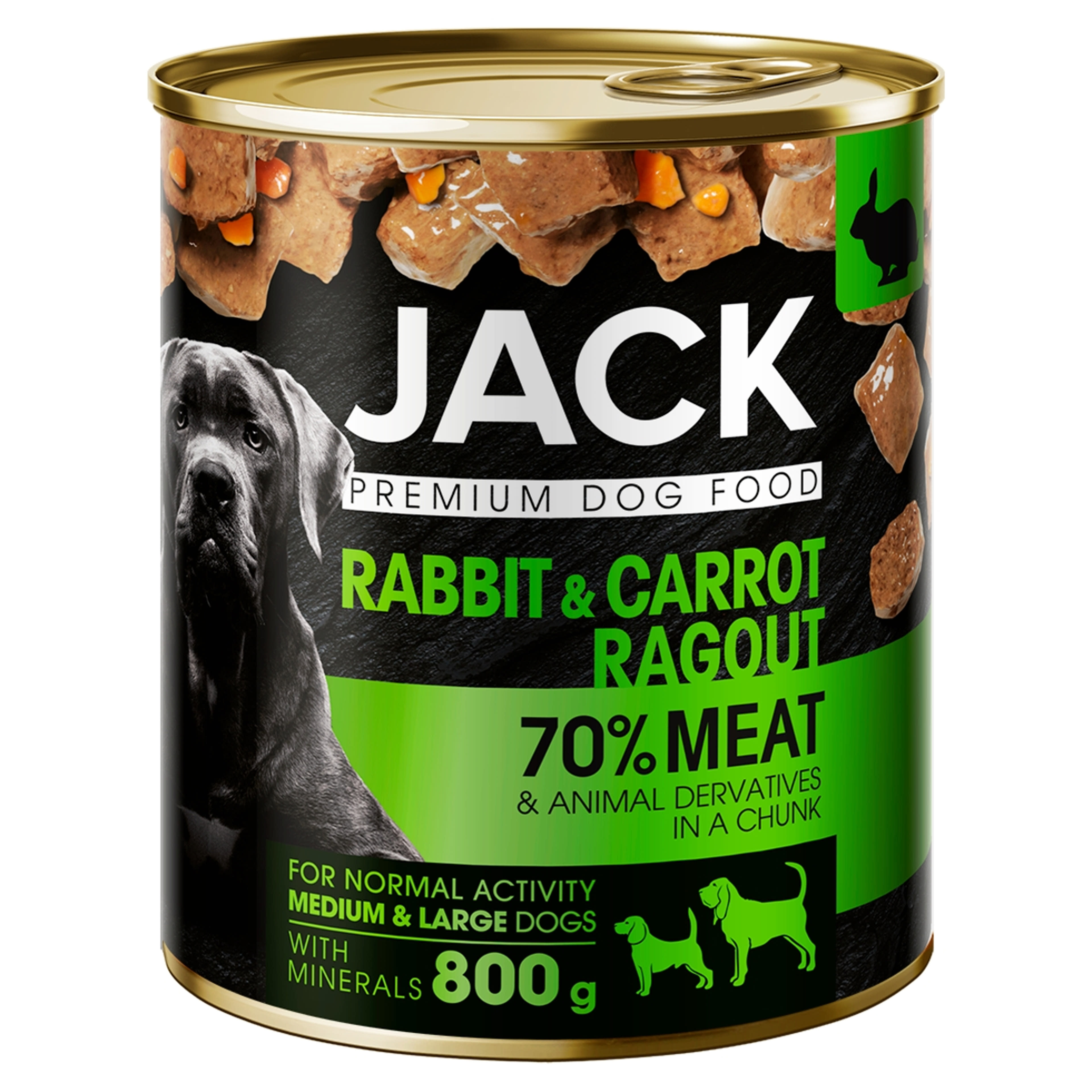 Jack konzerv ragu kutyáknak nyúlhússal és répával - 800 g-2