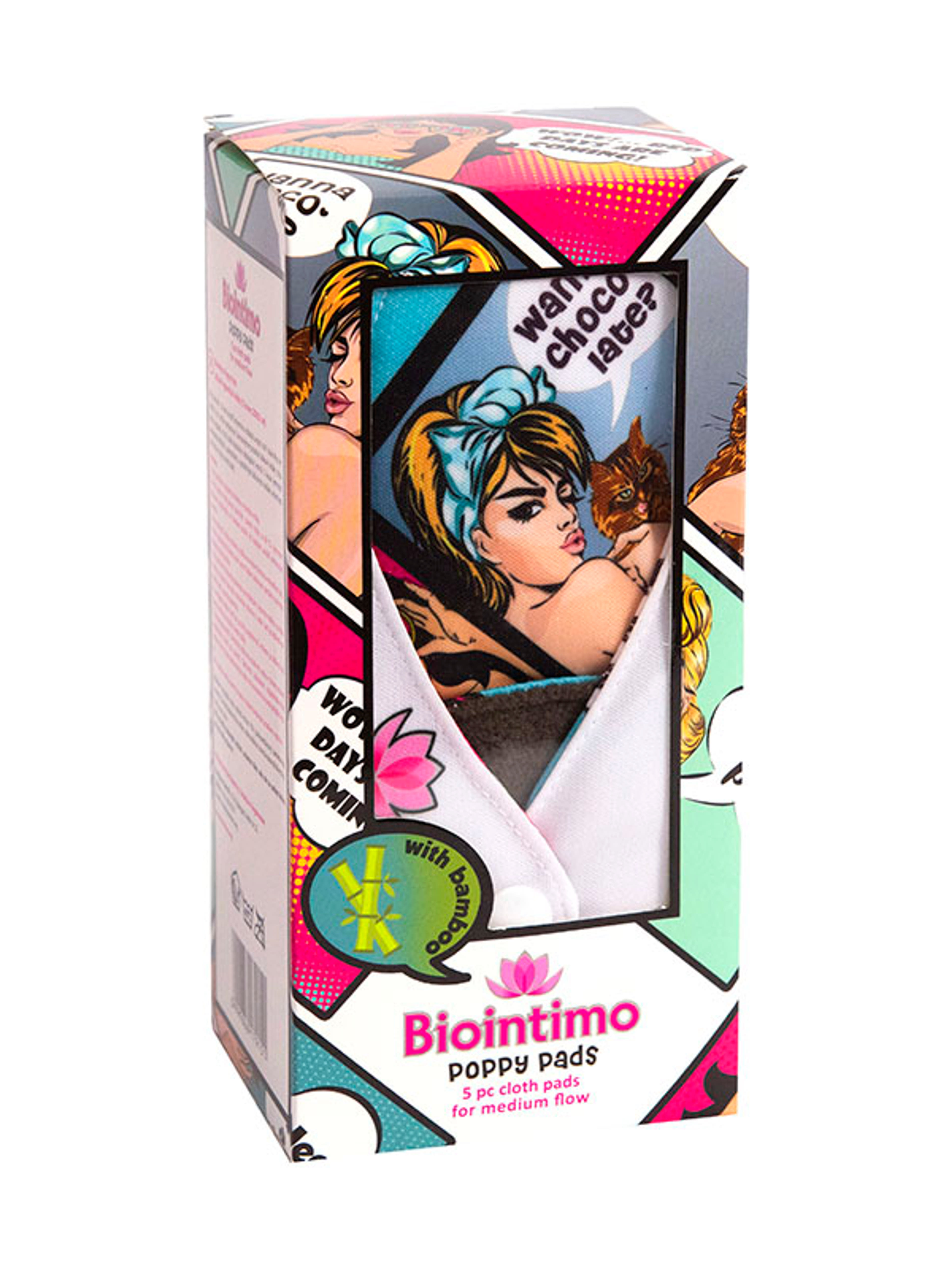 Biointimo intimbetét mosható poppy pads - 5 db-1