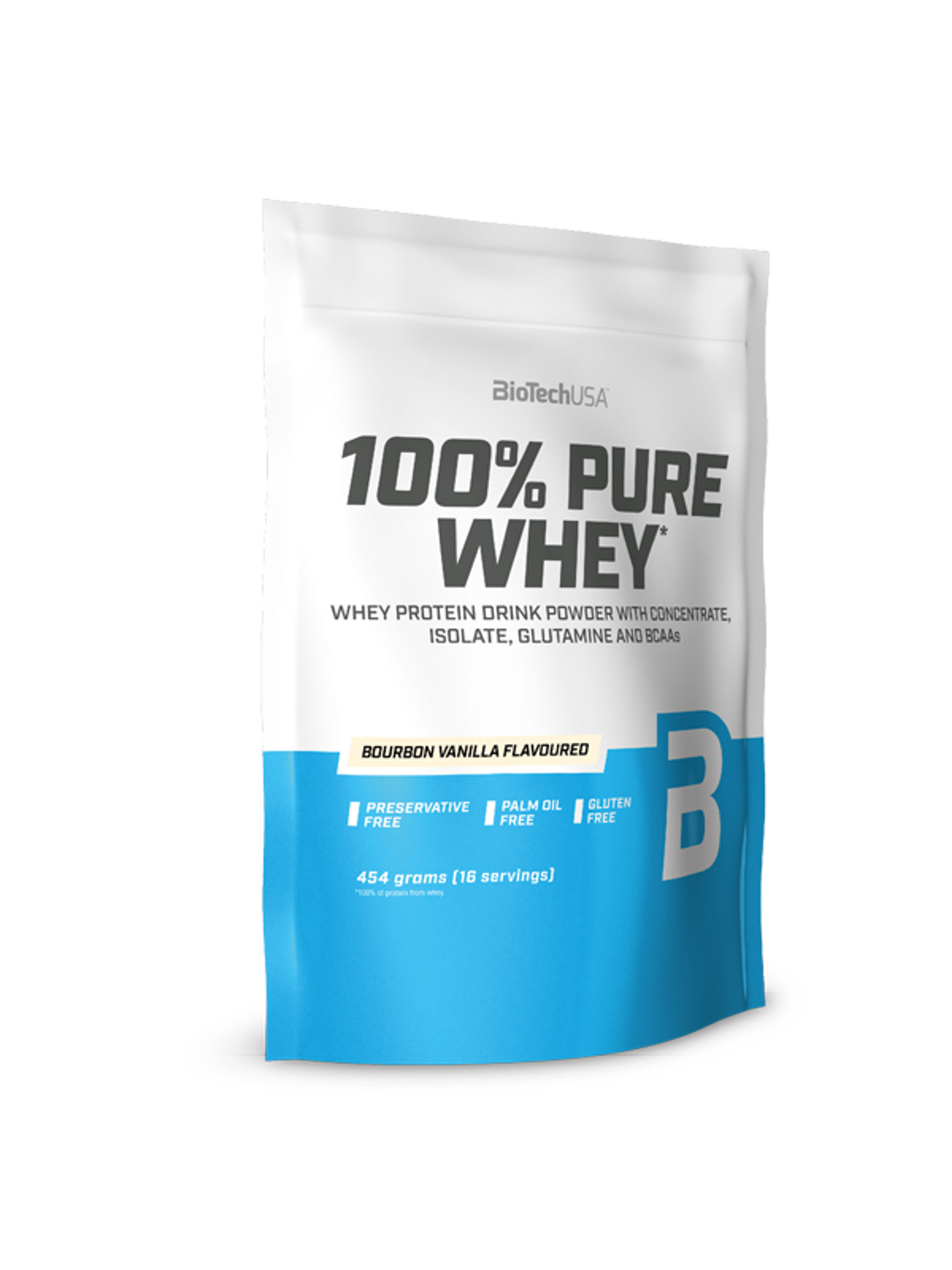 BioTechUSA 100% Pure Whey  Bourbon Vanília ízű fehérjepor - 454 g-3