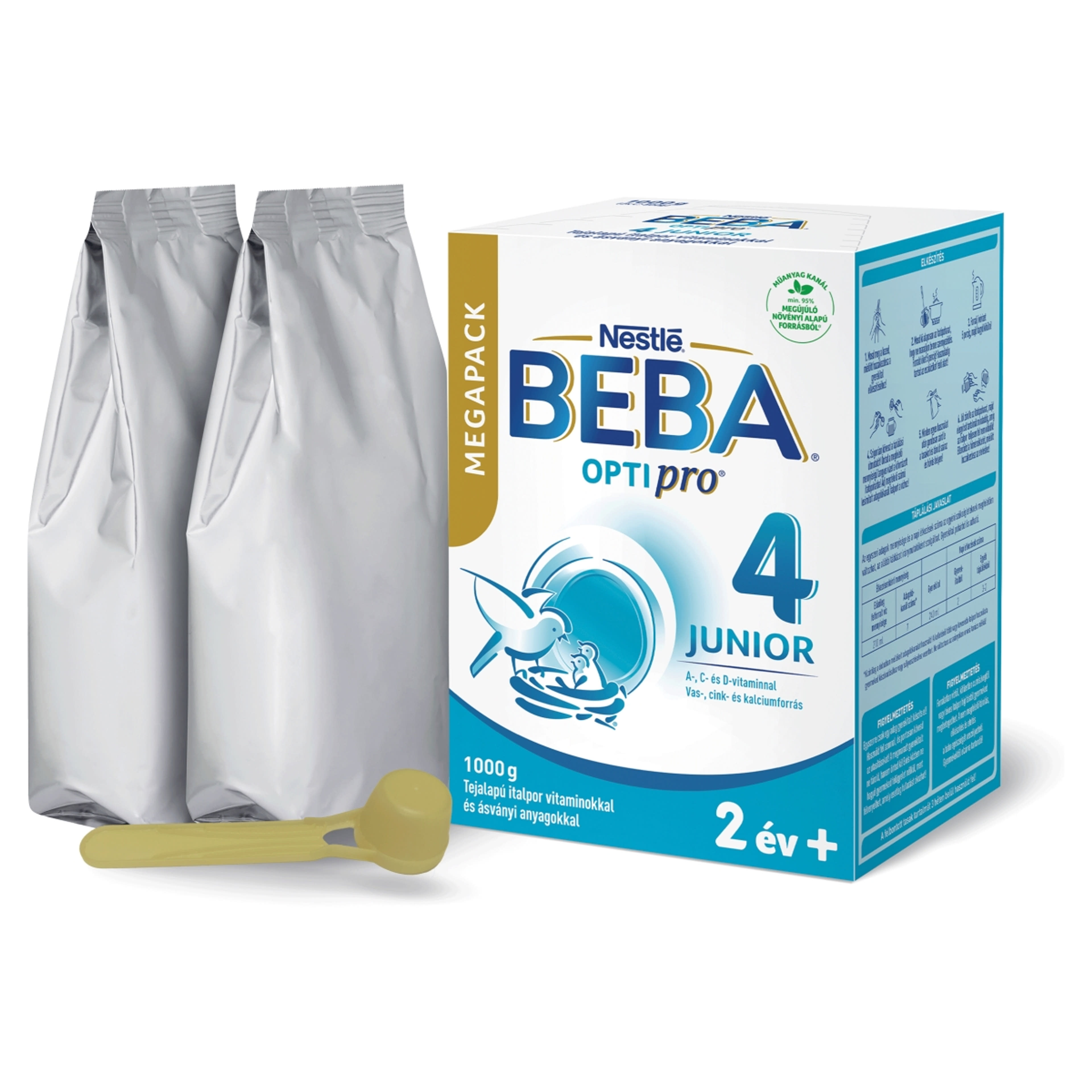 Beba Optipro 4 Junior tejalapú italpor vitaminokkal és ásványi anyagokkal 2 éves kortól - 1000 g-2