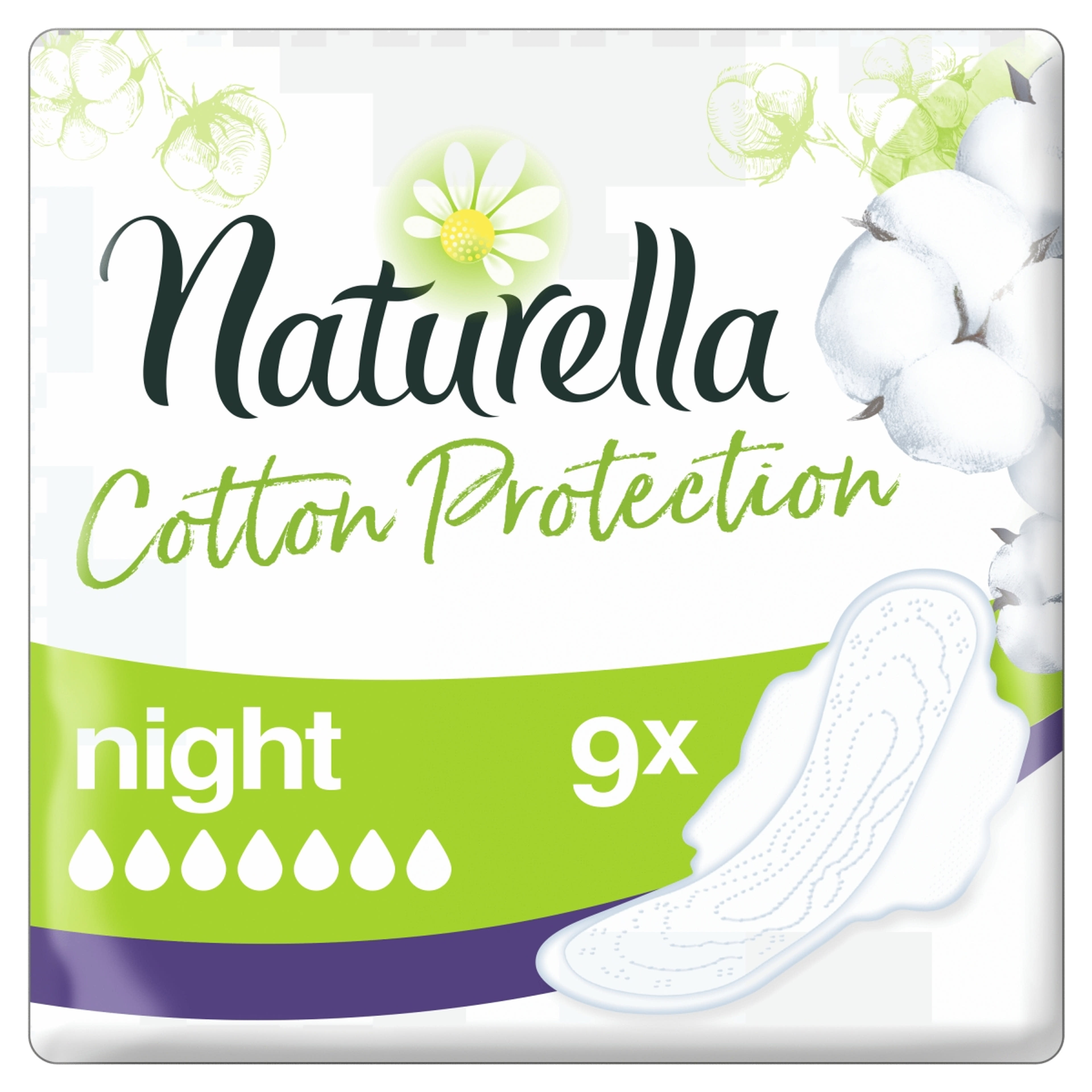 Naturella egészségügyi betét cotton protection night - 9 db-6