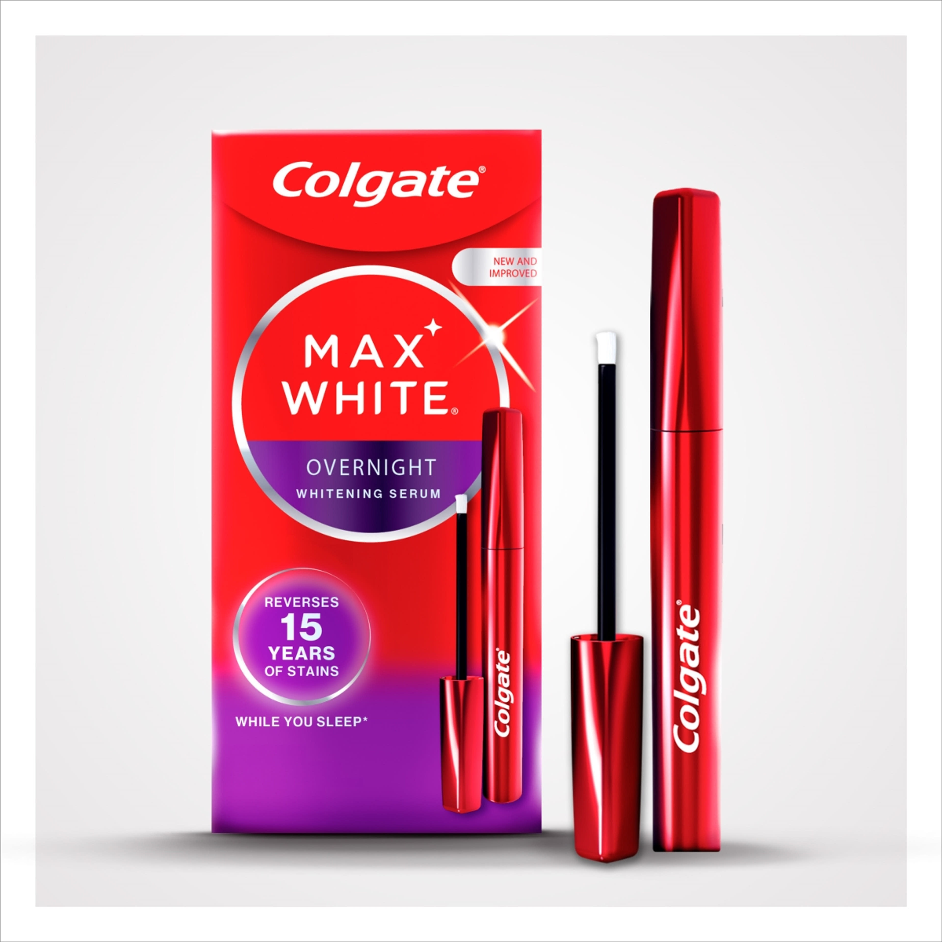Colgate Max White éjszakai fogfehérítő szérum ecsettel - 2,5 ml-3