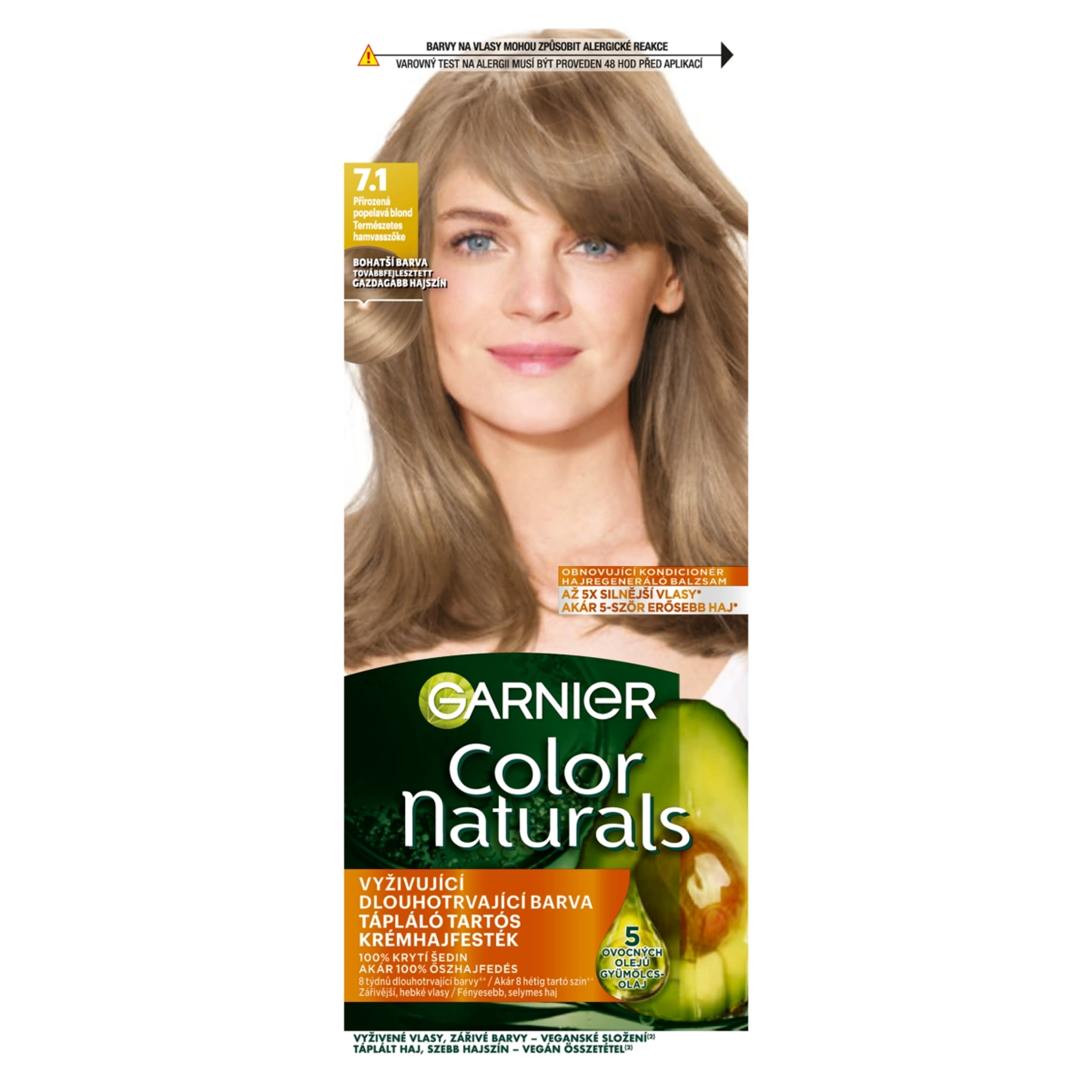 Garnier Color Naturals tartós hajfesték /7.1 Természetes hamvasszőke - 1 db-1
