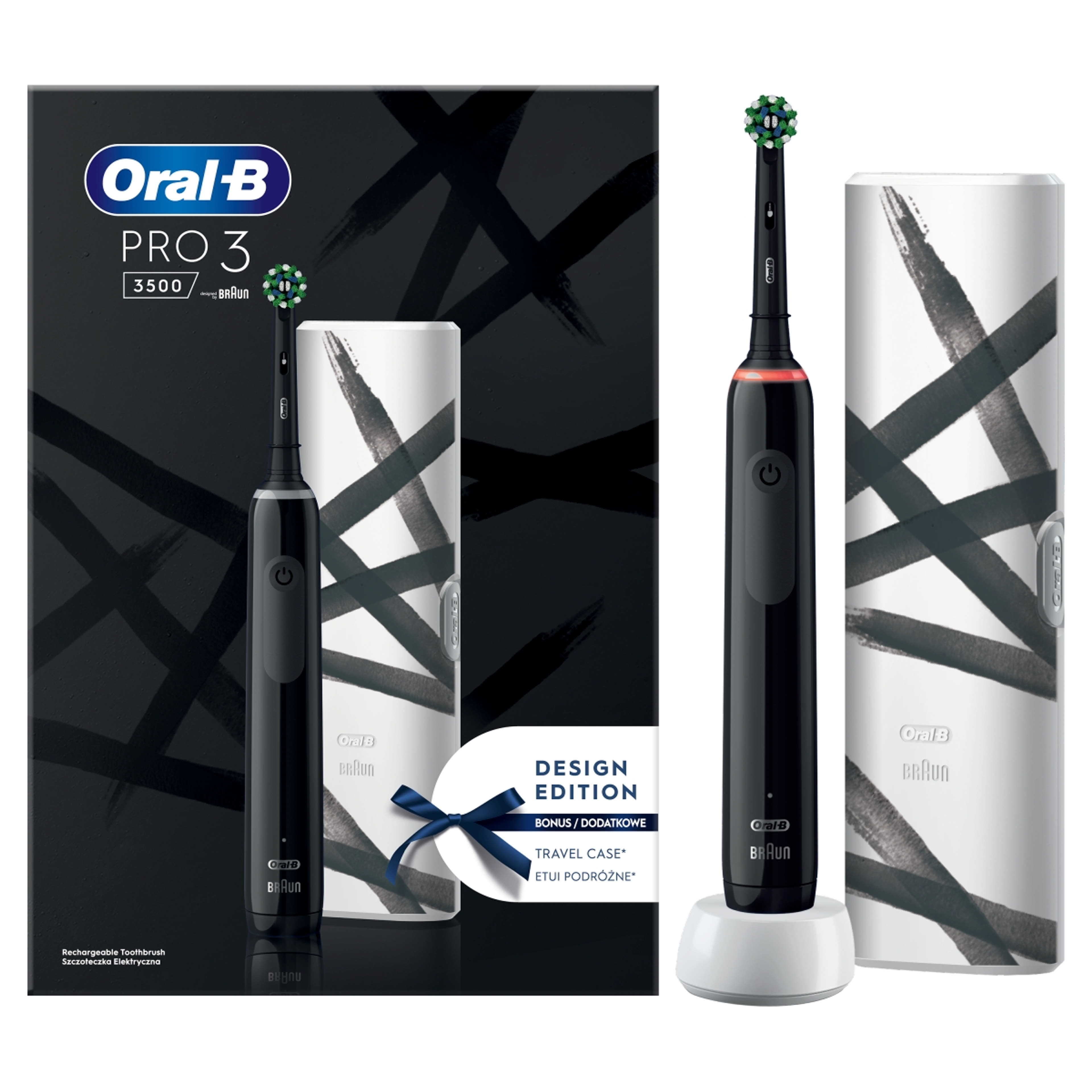 Oral-B Pro 3 3500 elektromos fogkefe, fekete - 1 db-2