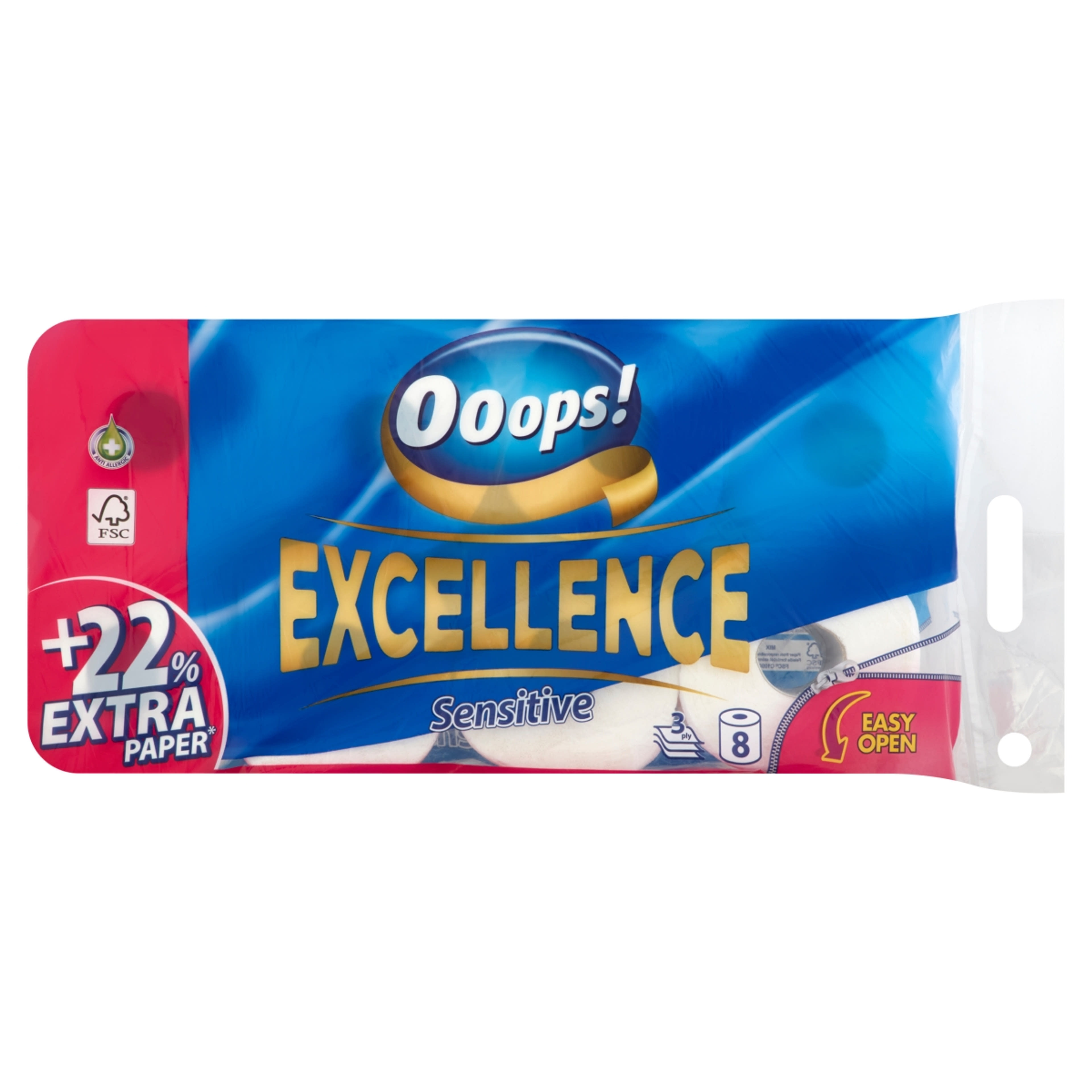 Ooops! toalettpapír Excellence 3 Részes Toalettpapír - 8 tekercs-1