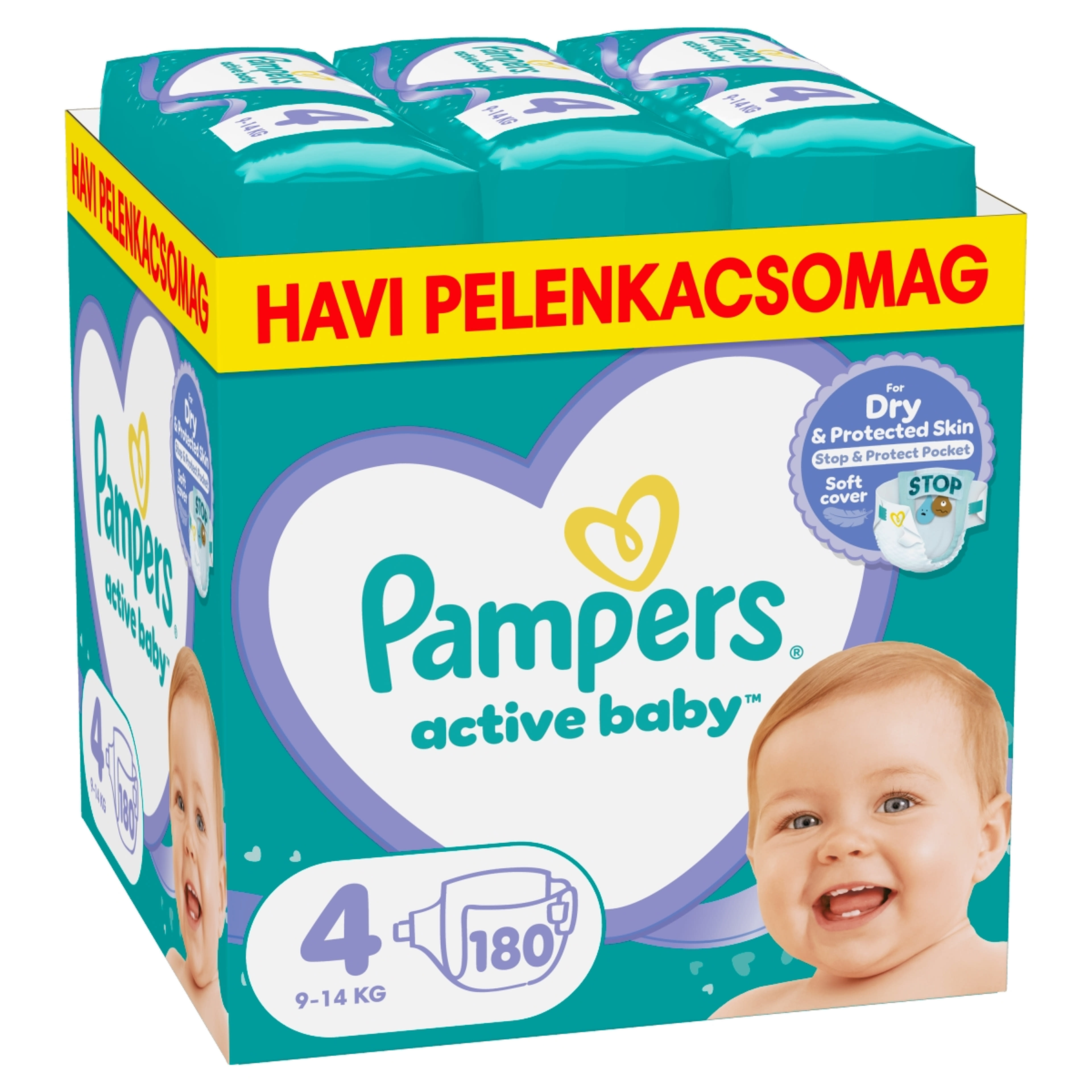 Pampers Active Baby monthly pack 4-es 9-14 kg - 180 db-9