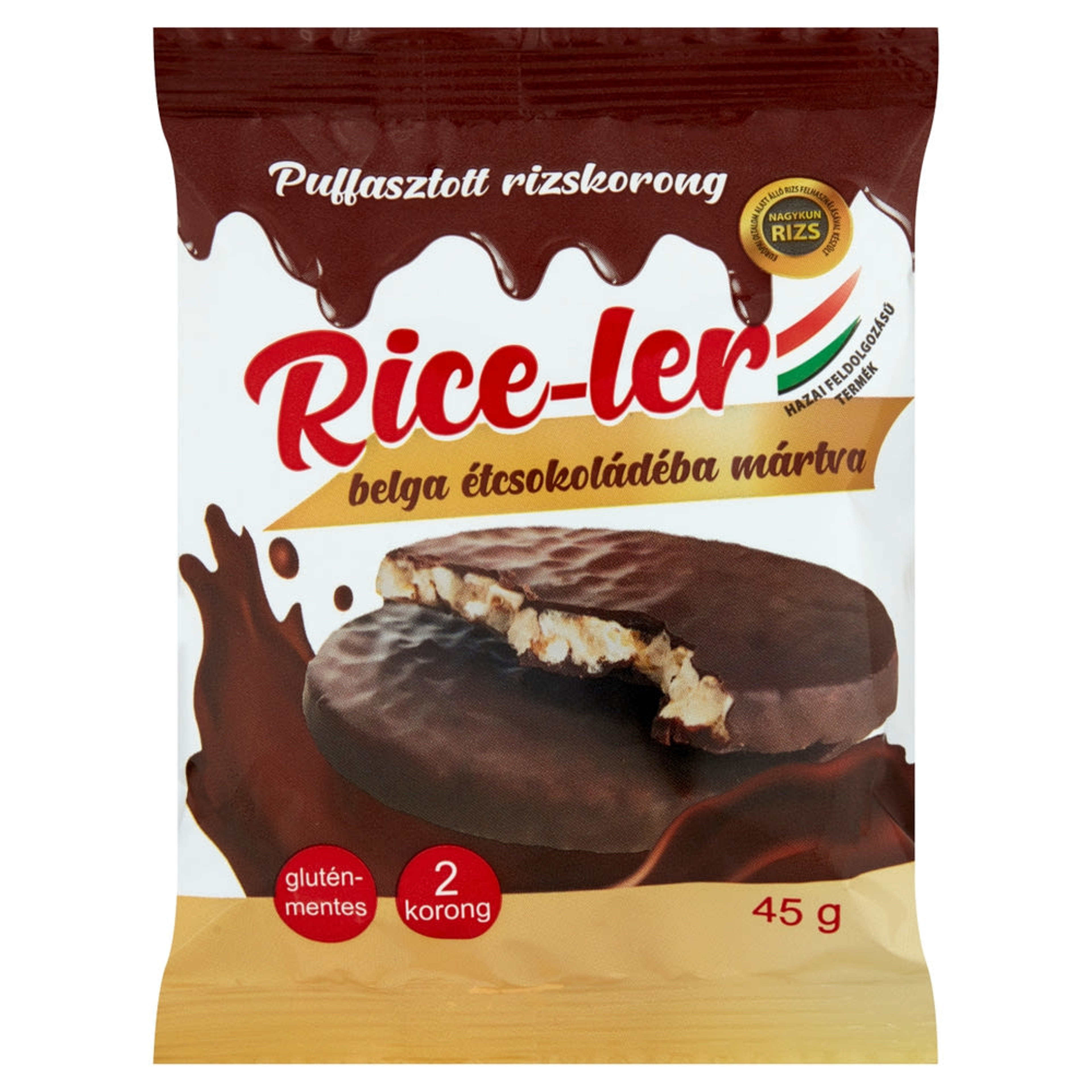 Rice-ler puffasztott rizskorong étcsokival - 45 g