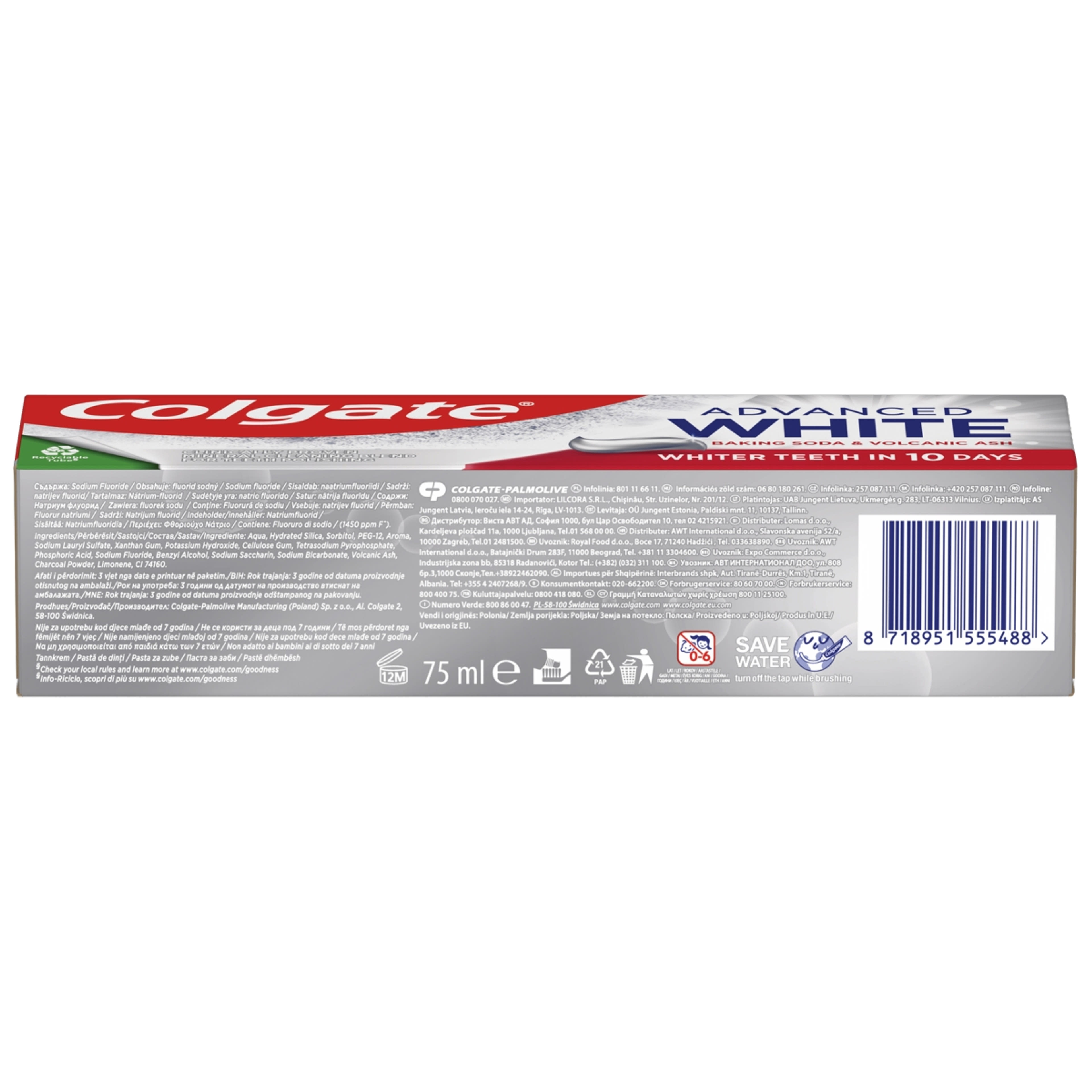 Colgate Advanced White fogkrém szódabikarbónával és vulkáni hamuval - 75 ml-4