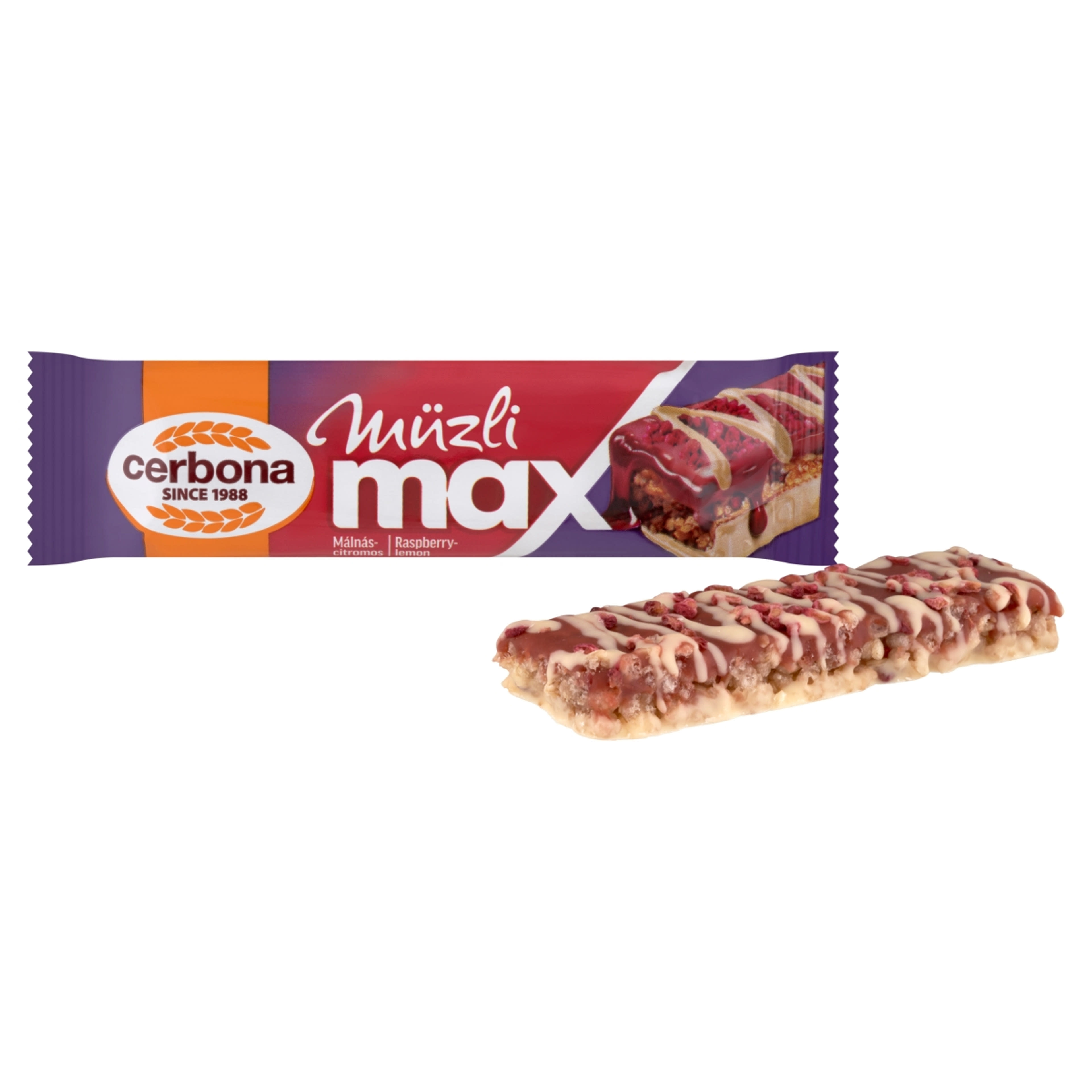 Cerbona Max málna-citrom szelet - 30 g-2