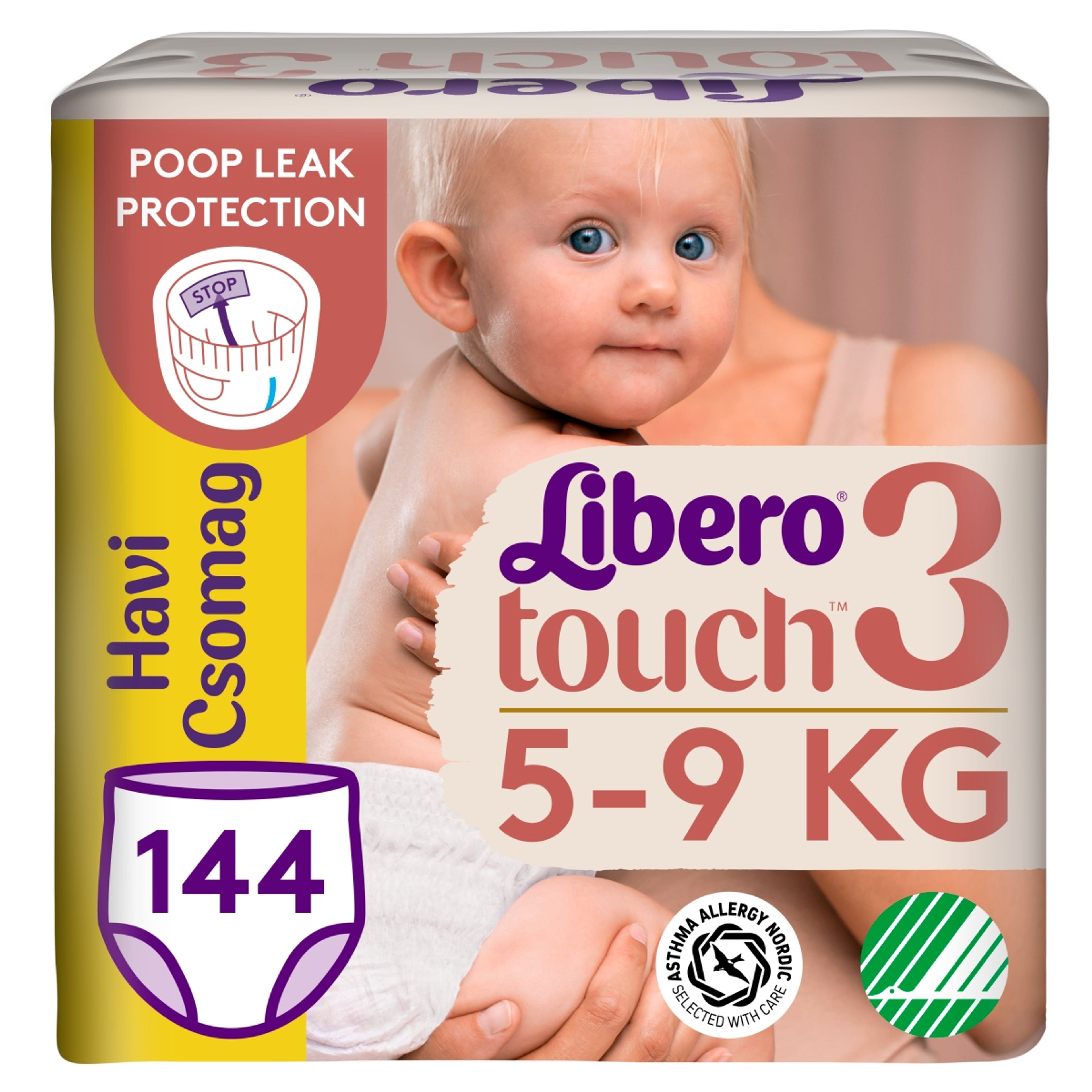 Libero Touch bugyipelenka, méret: 3, 5-9 kg - 144 db