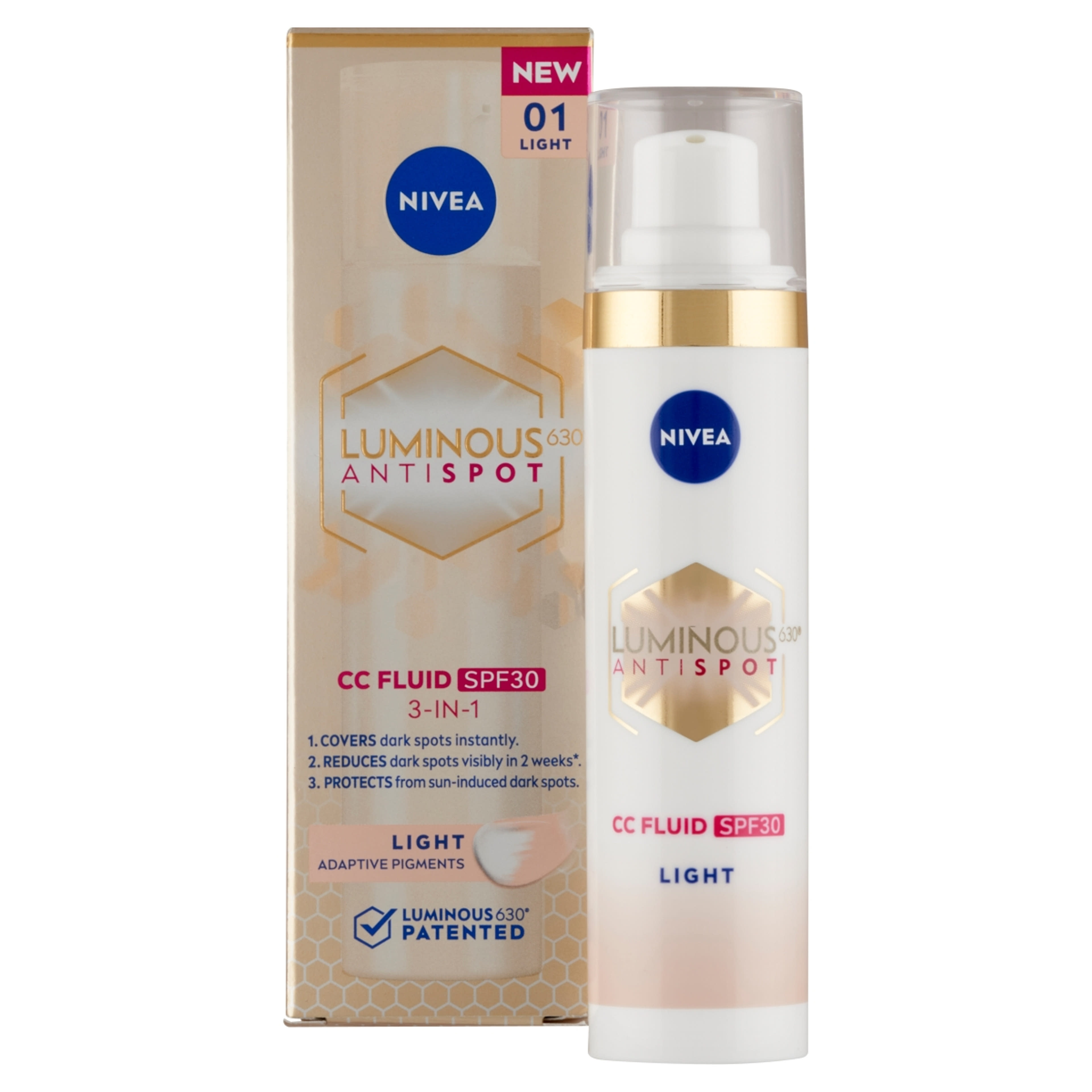 Nivea Luminous630 színezett fluid SPF30 /világos - 40 ml-2
