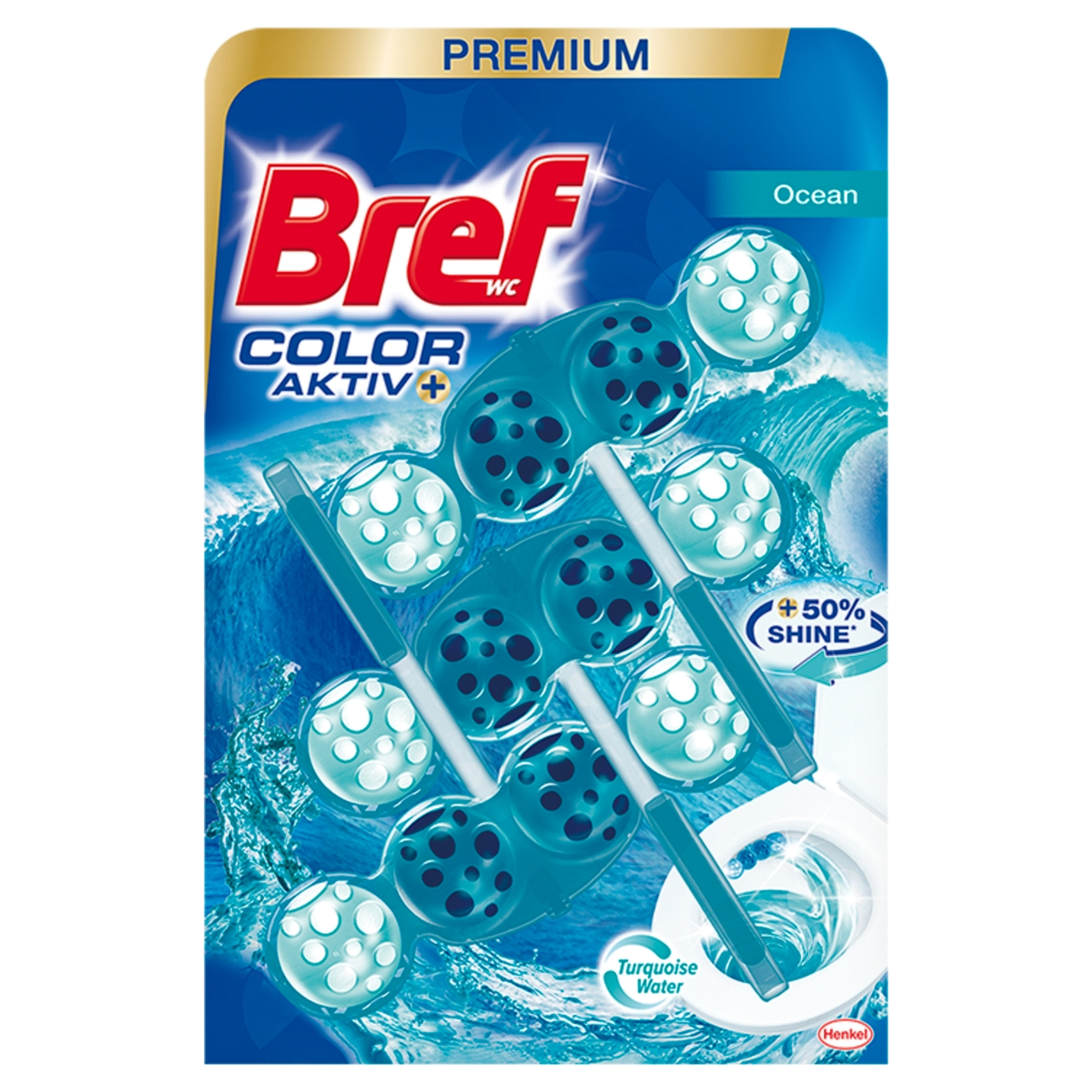 Bref Turquoise Aktiv WC illatosító (3x50g) - 150 g