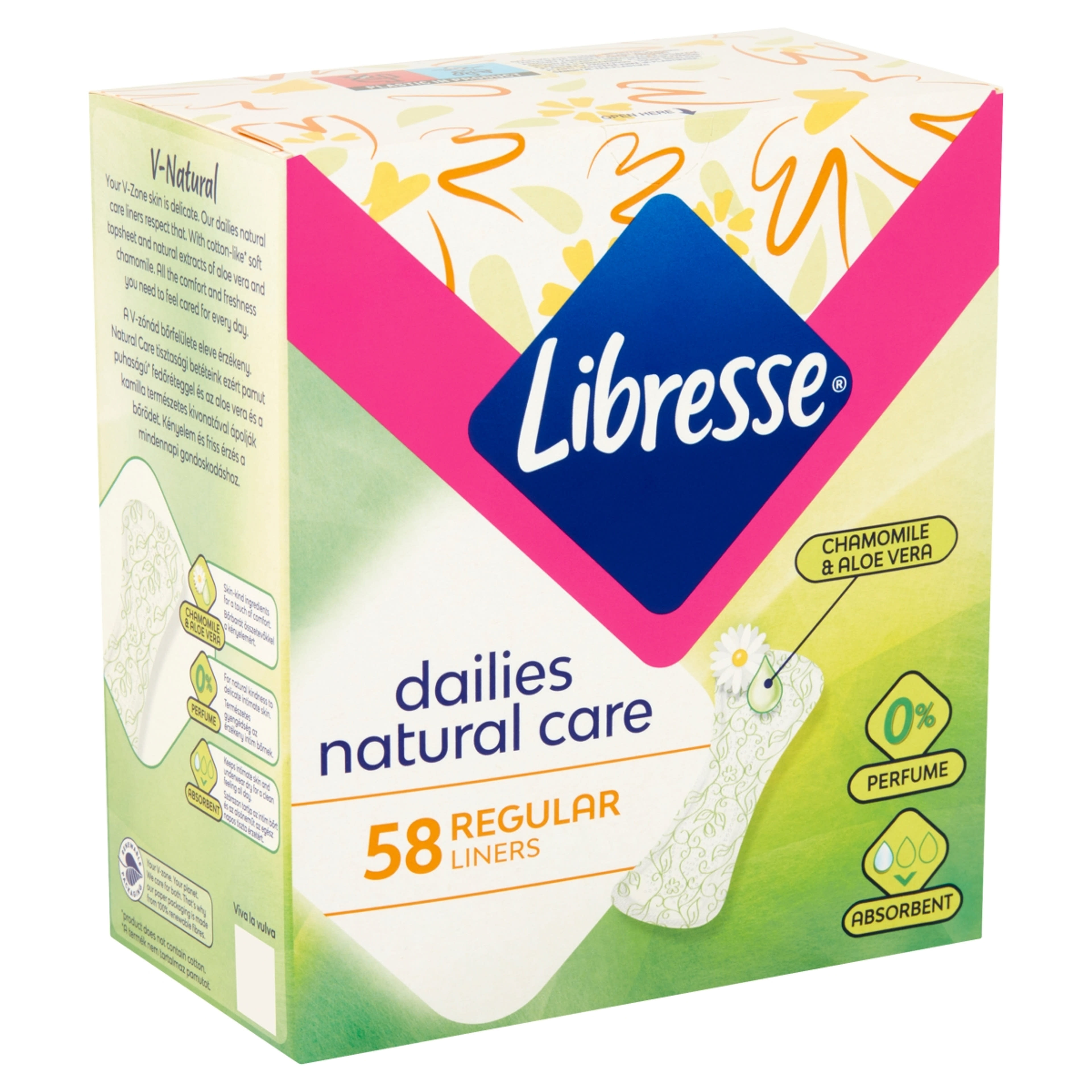 Libresse Natural Care Normal illatmegkötő tisztasági betét - 58 db-2