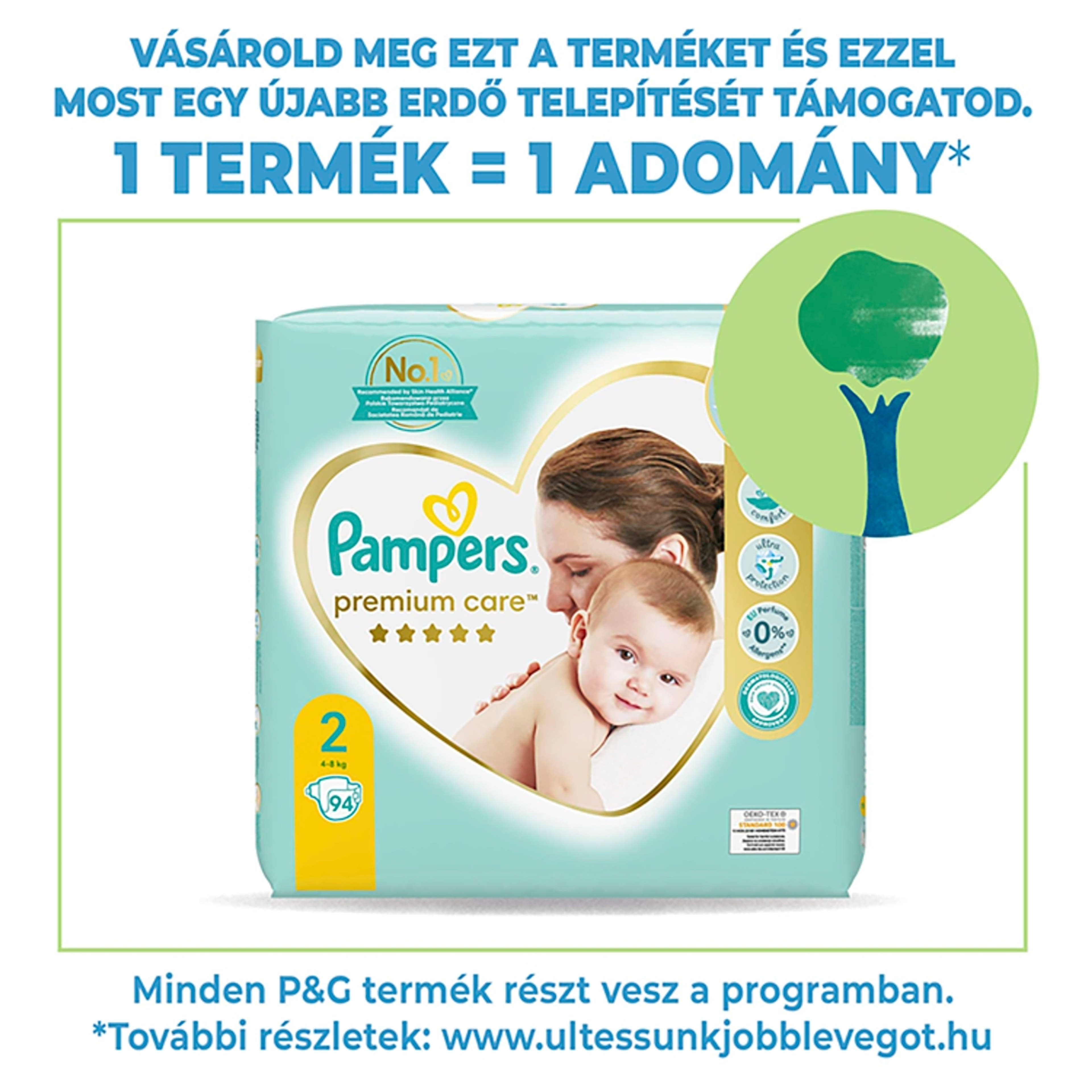 Pampers Premium Care Pelenka 2-es 4-8kg - 94 db