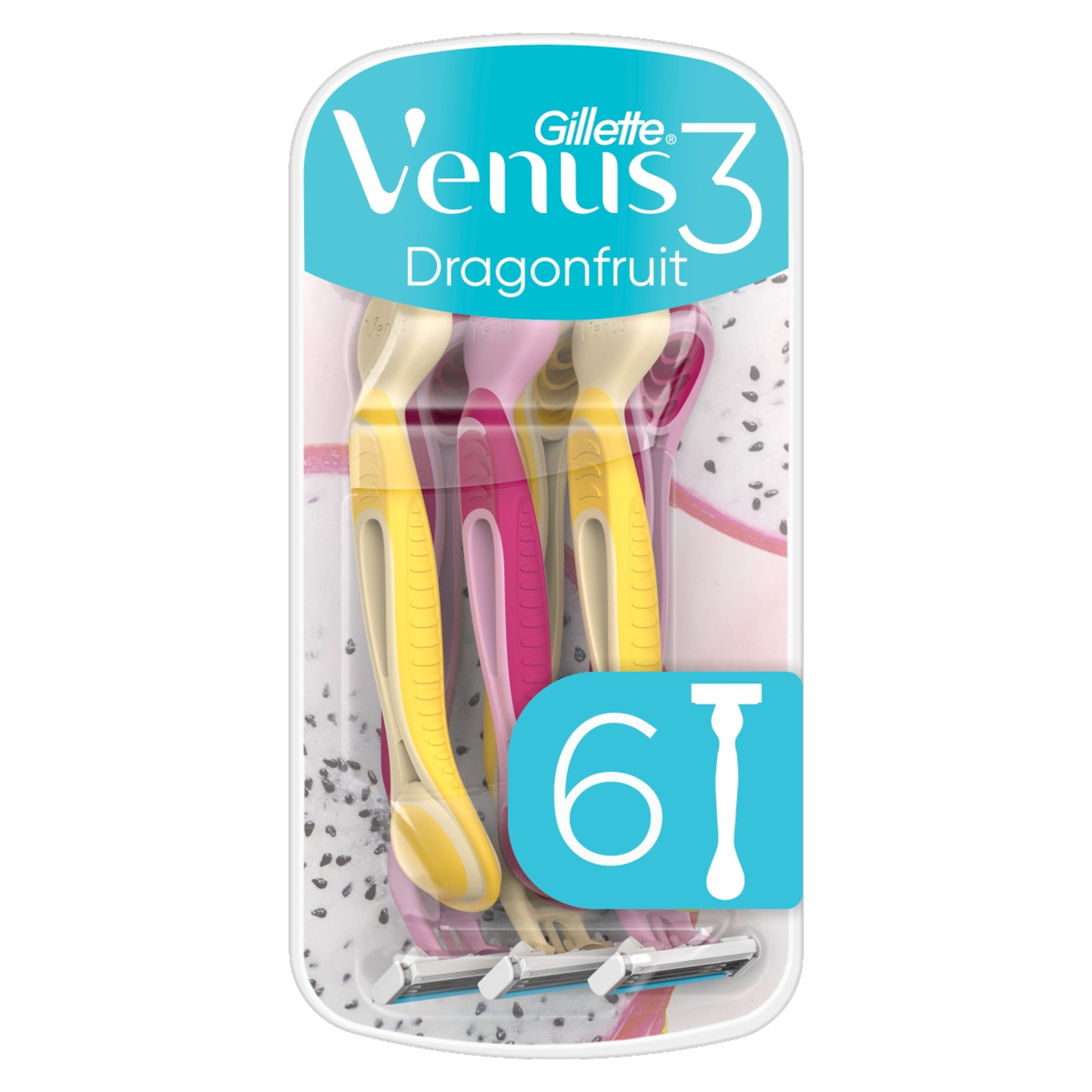 Gillette Venus 3 Dragonfruit eldobható borotva - 6 db-2
