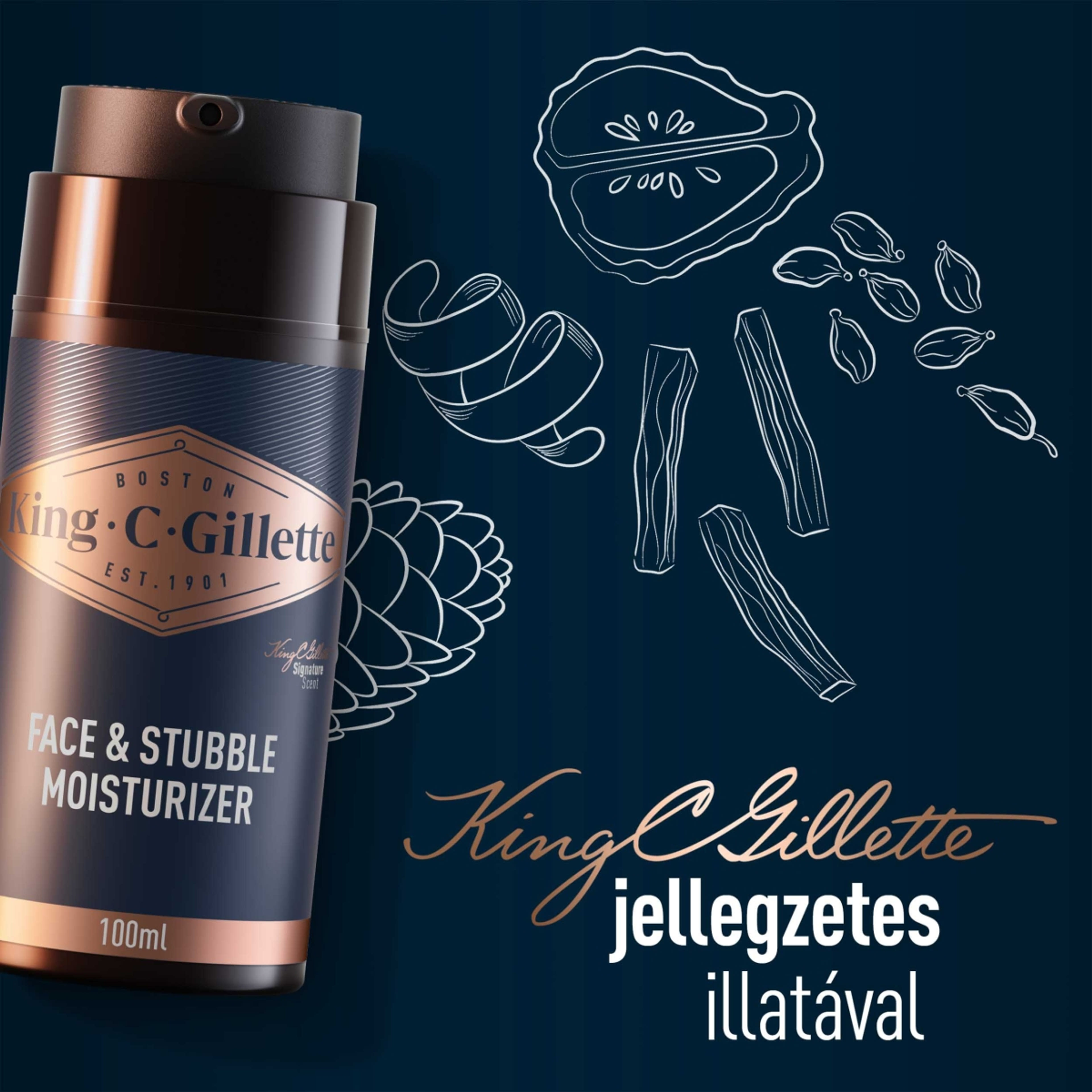 King C. Gillette arcbőr- és borostahidratáló krém B-vitaminnal  - 100ml-4