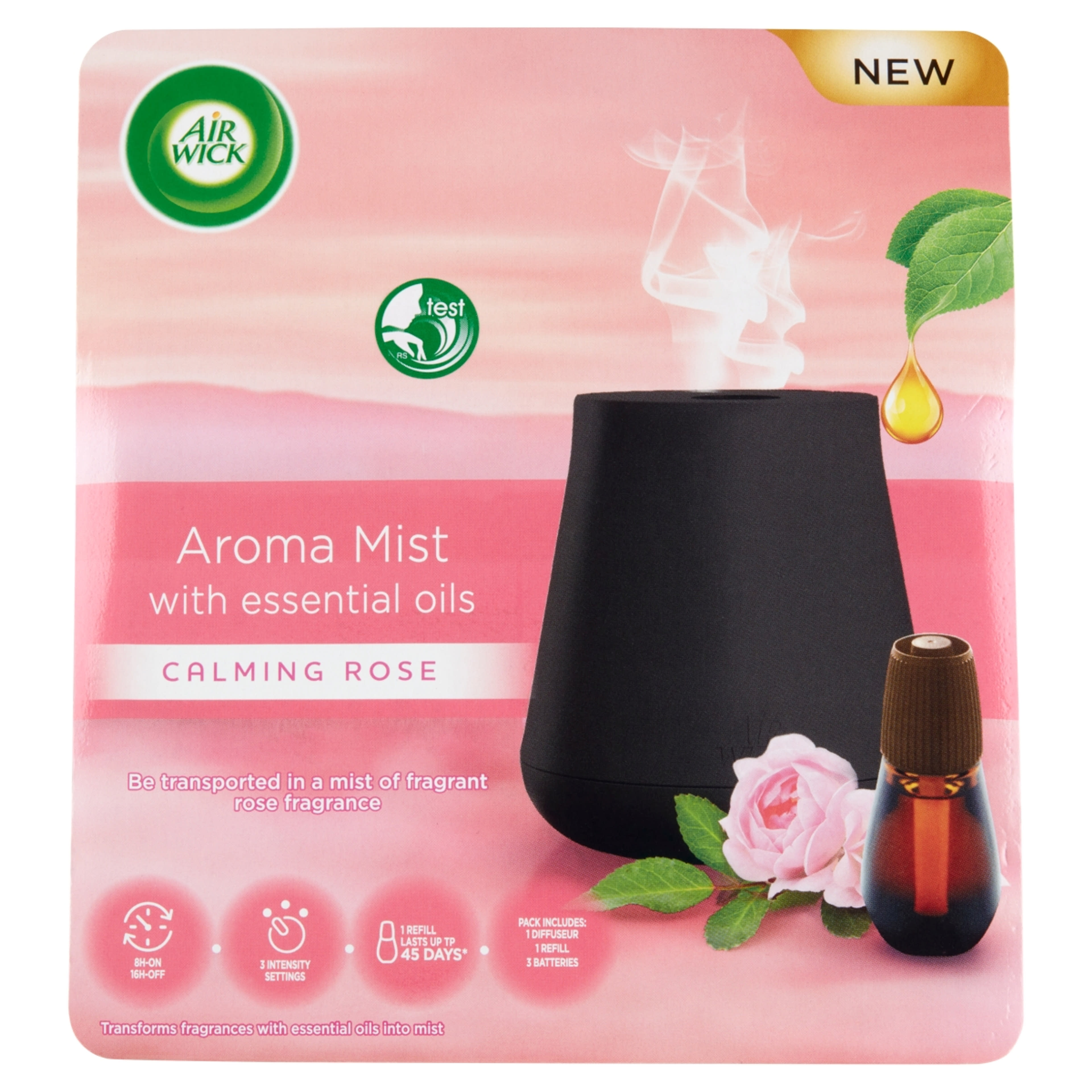 Air Wick Aroma Mist Nyugtató rózsa illat aroma diffúzor készülék és utántöltő - 20 ml