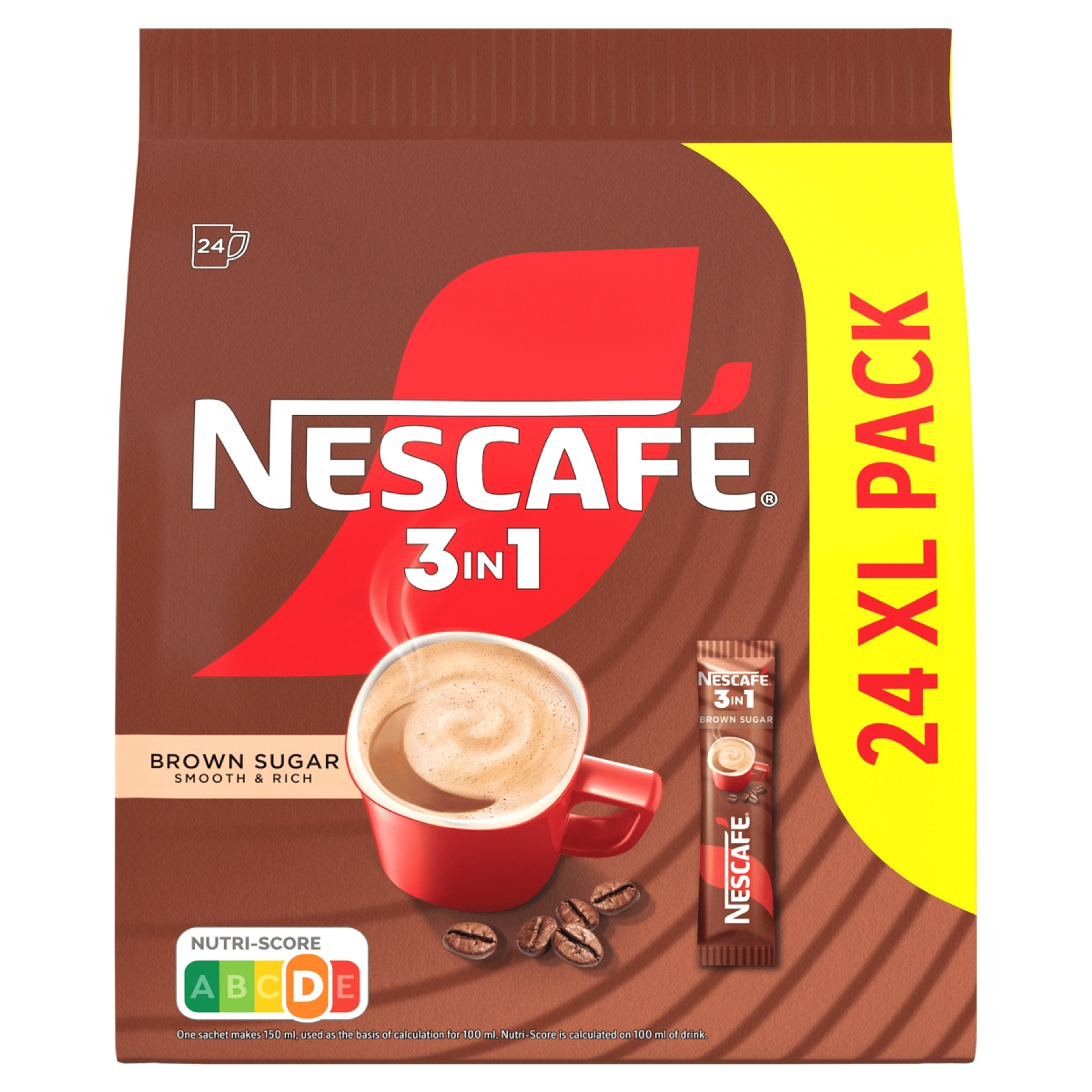 Nescafé  3in1 barna cukros kávéspecialitás 24 db - 17 g