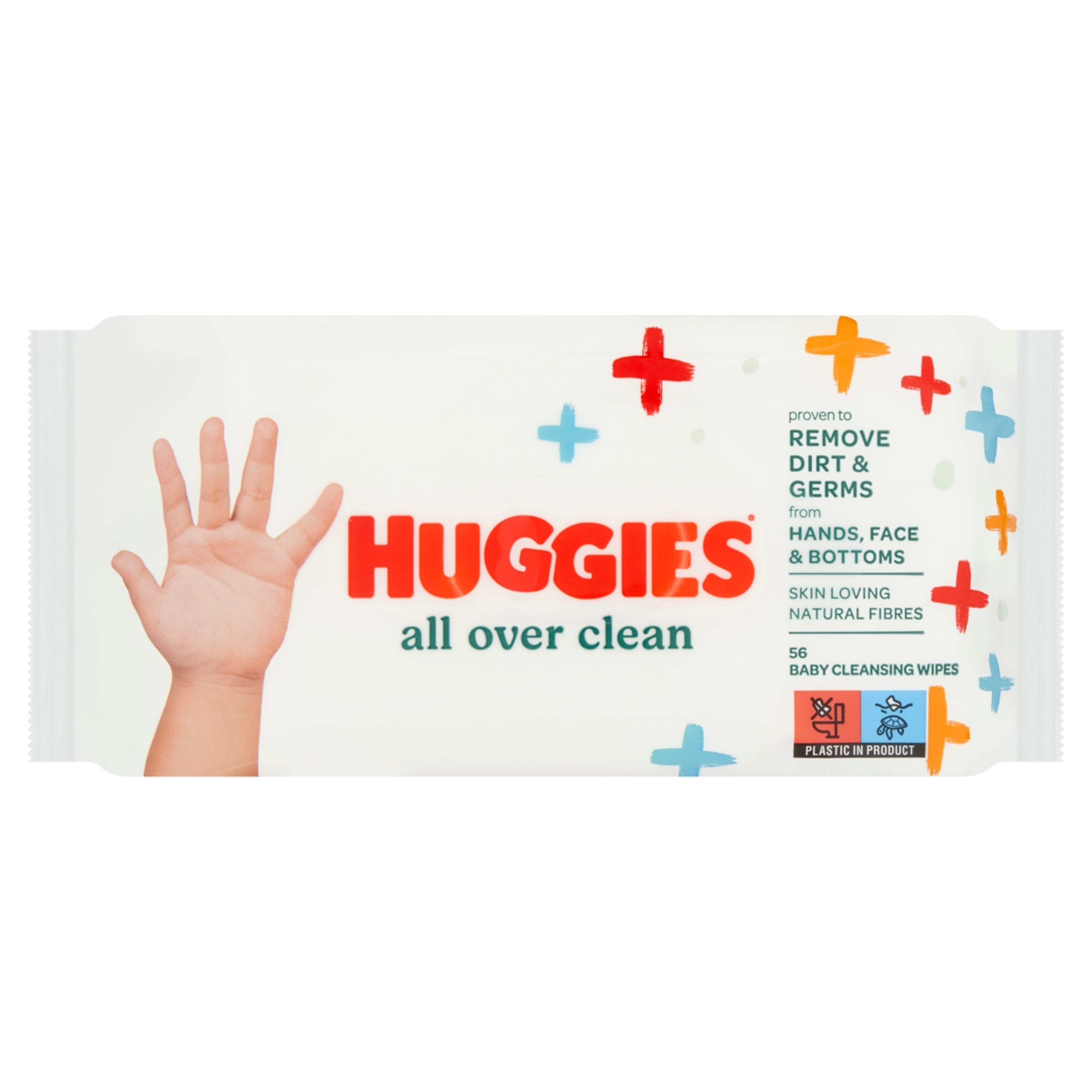 Huggies All Over Clean nedves törlőkendő - 56 db