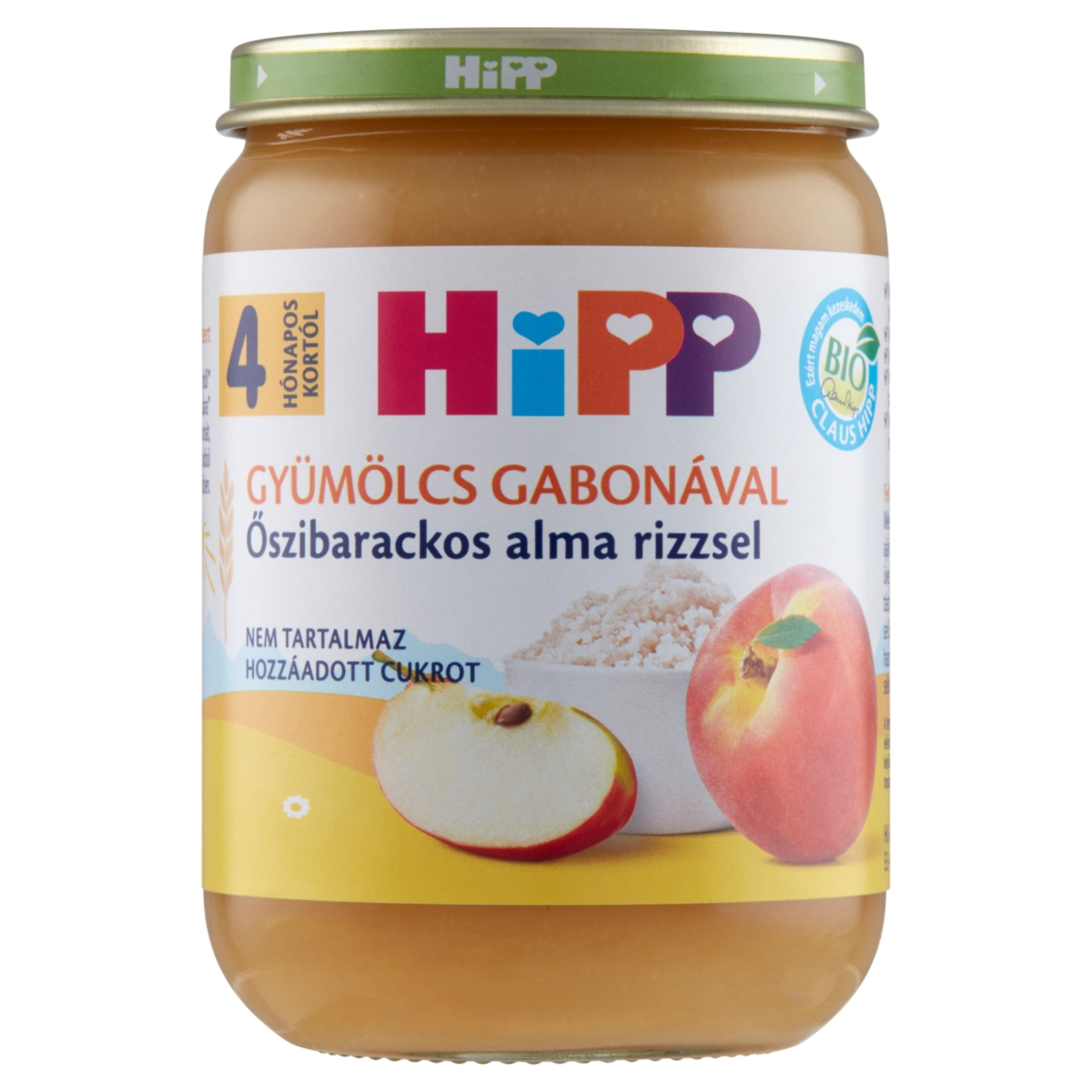 Hipp Bio Desszert Oszibarack- Alma- Rizs 4 Hónapos Kortól - 190 g