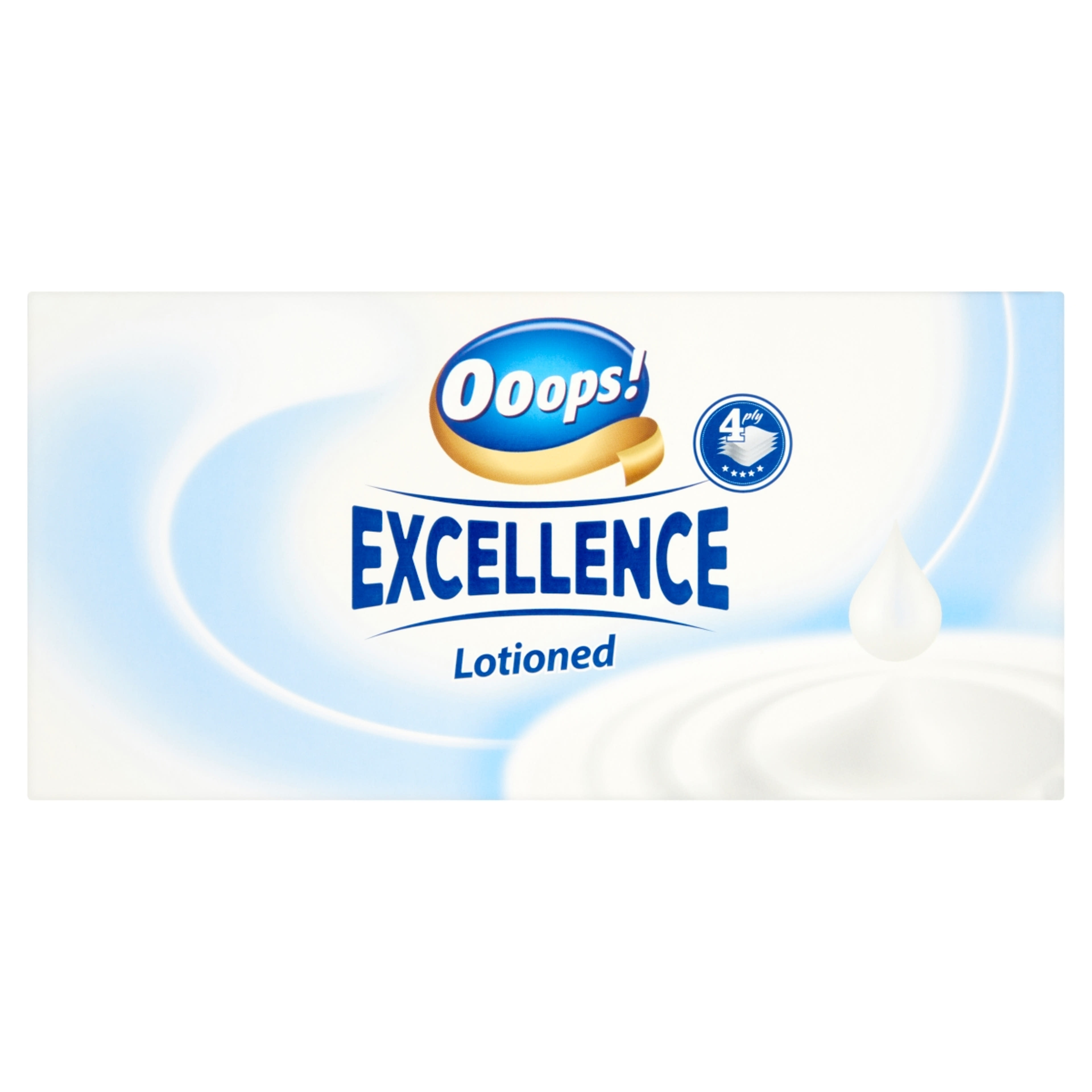 OOOPS! Excellence Lotioned 4 rétegű dobozos papírzsebkendő - 80 db