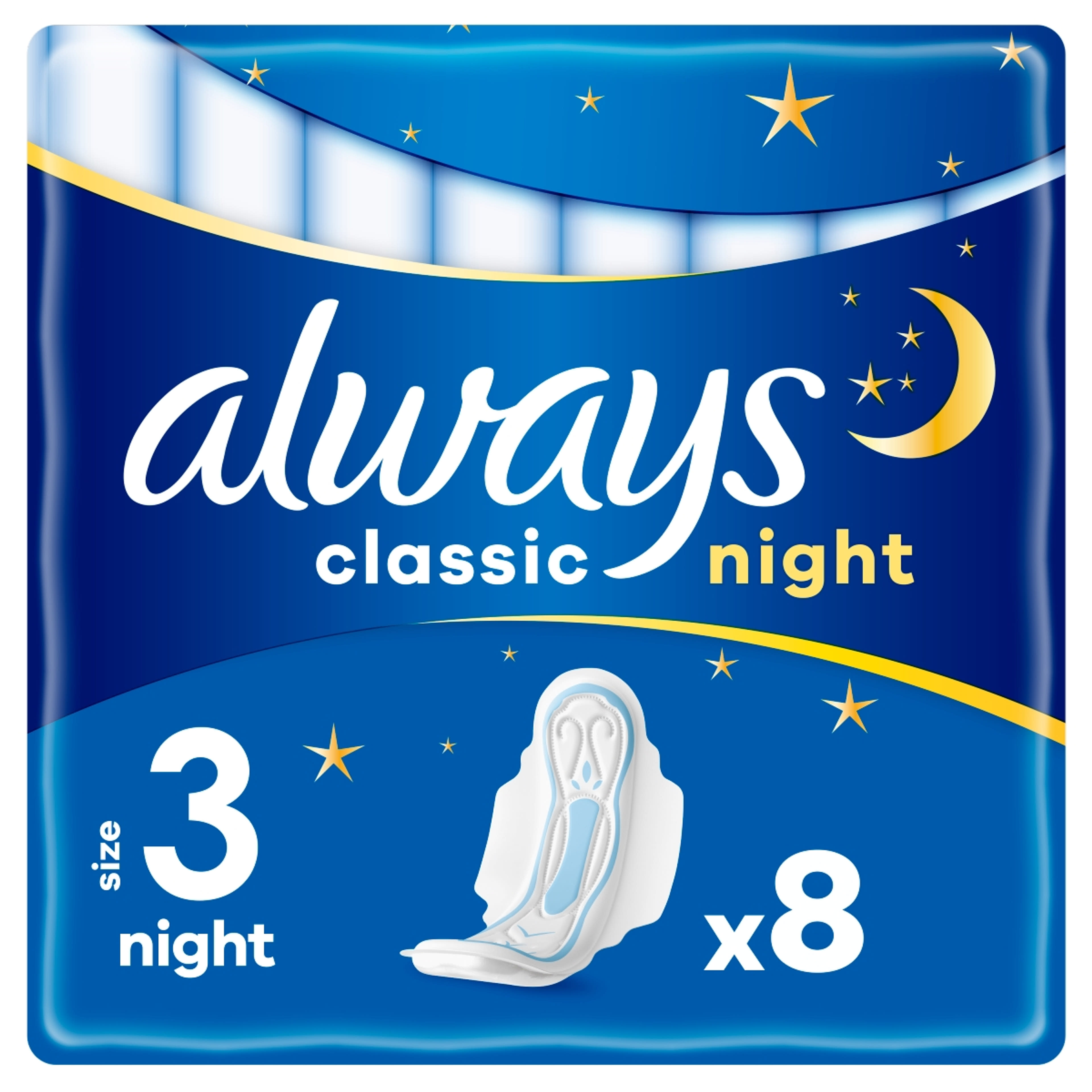 Always Classic Night egészségügyi betét - 8 db-8