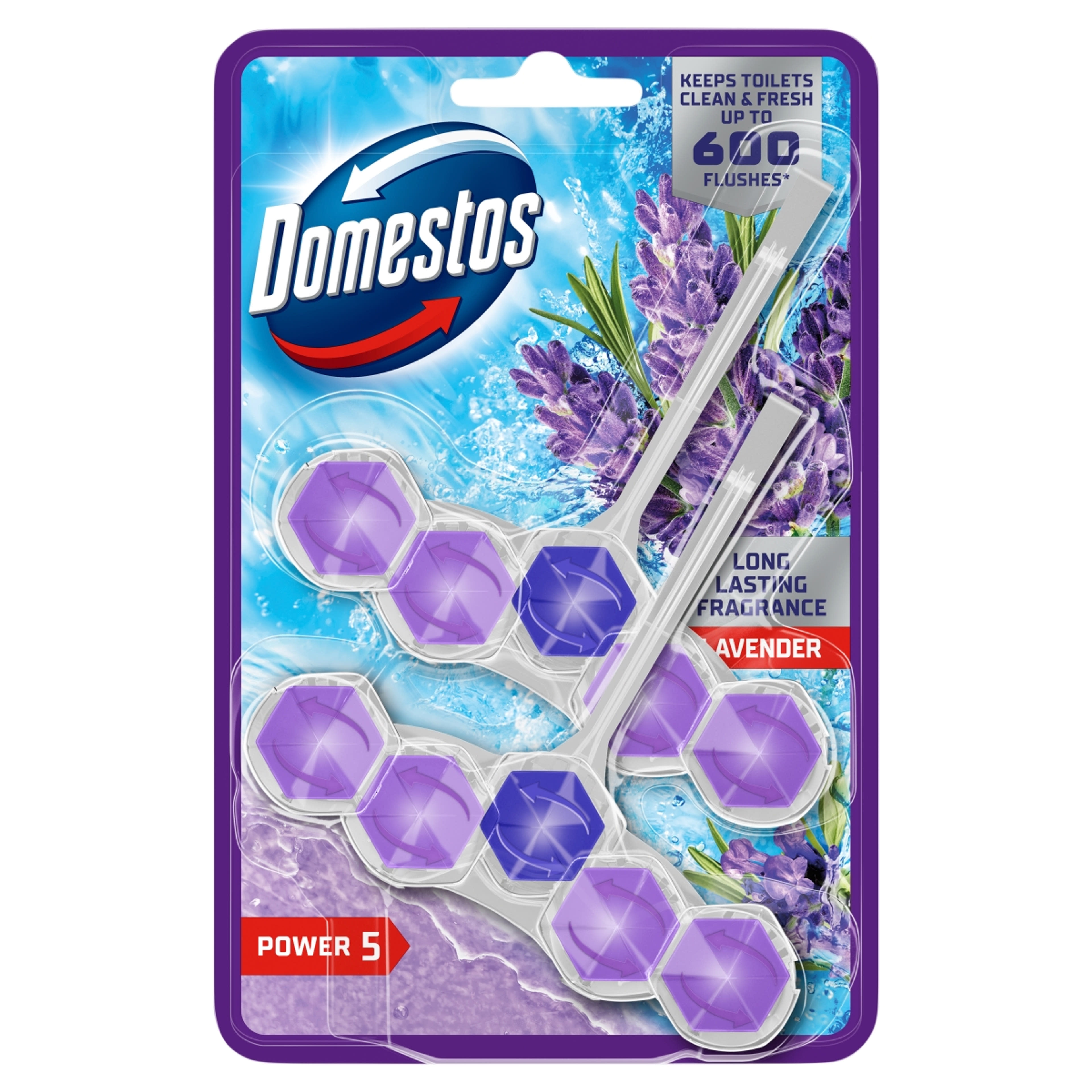 Domestos Power 5 Lavender WC illatosító 2x50 g - 100 g