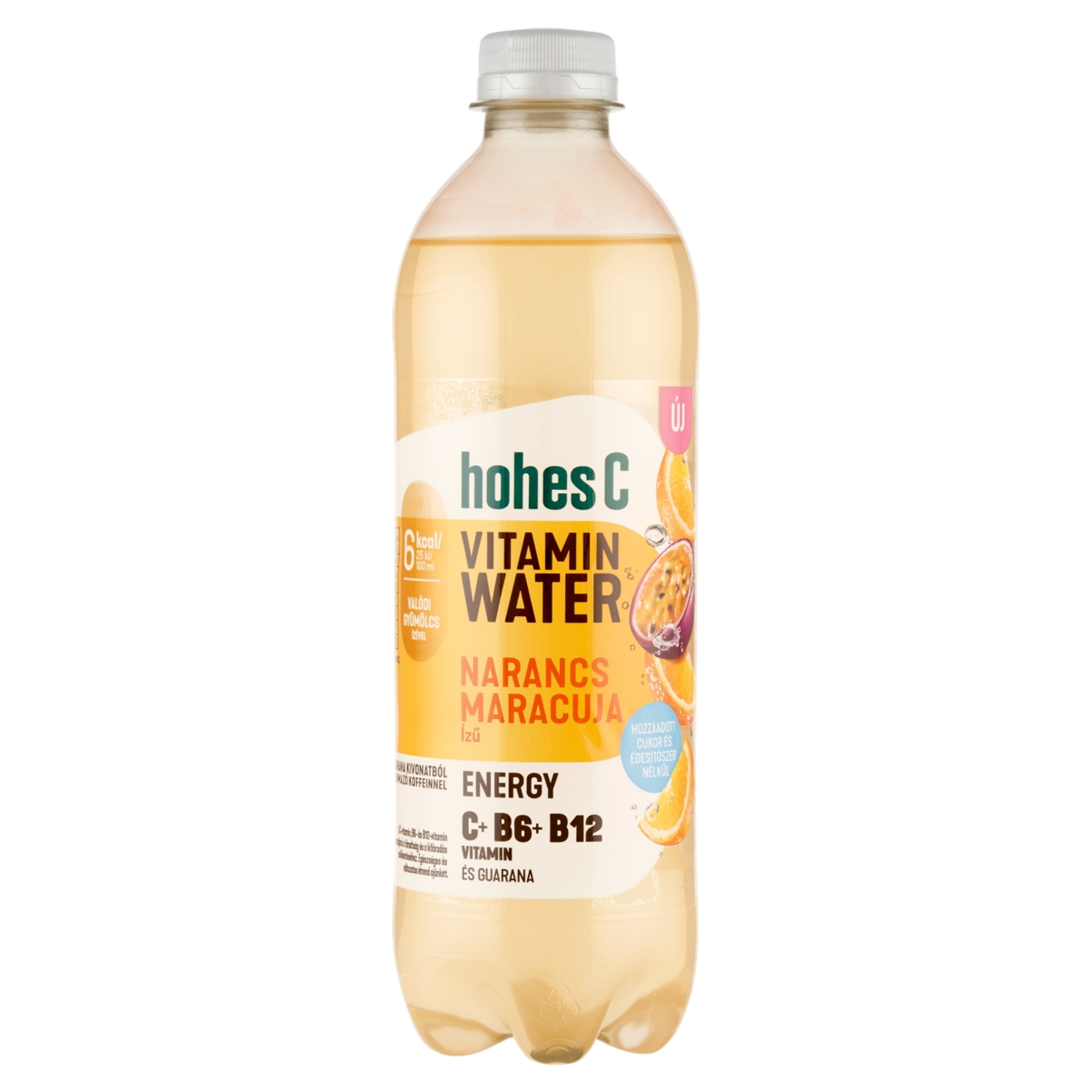 Hohes C Vitamin Water Energy narancs-maracuja ízesítésű, gyümölcstartalmú szénsavas üdítőital 0,5 l