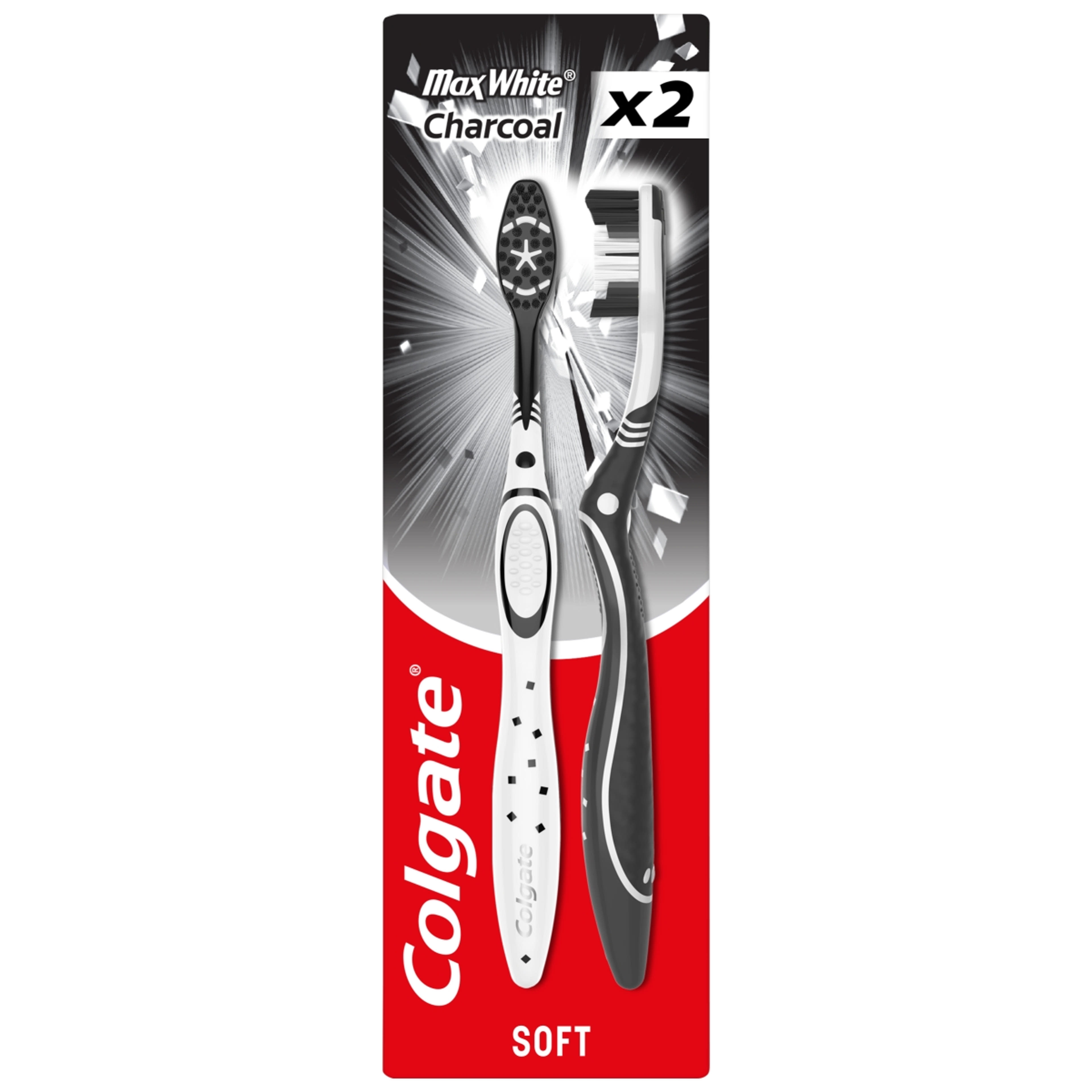 Colgate Max White Charcoal lágy fogkefe - 2 db-1