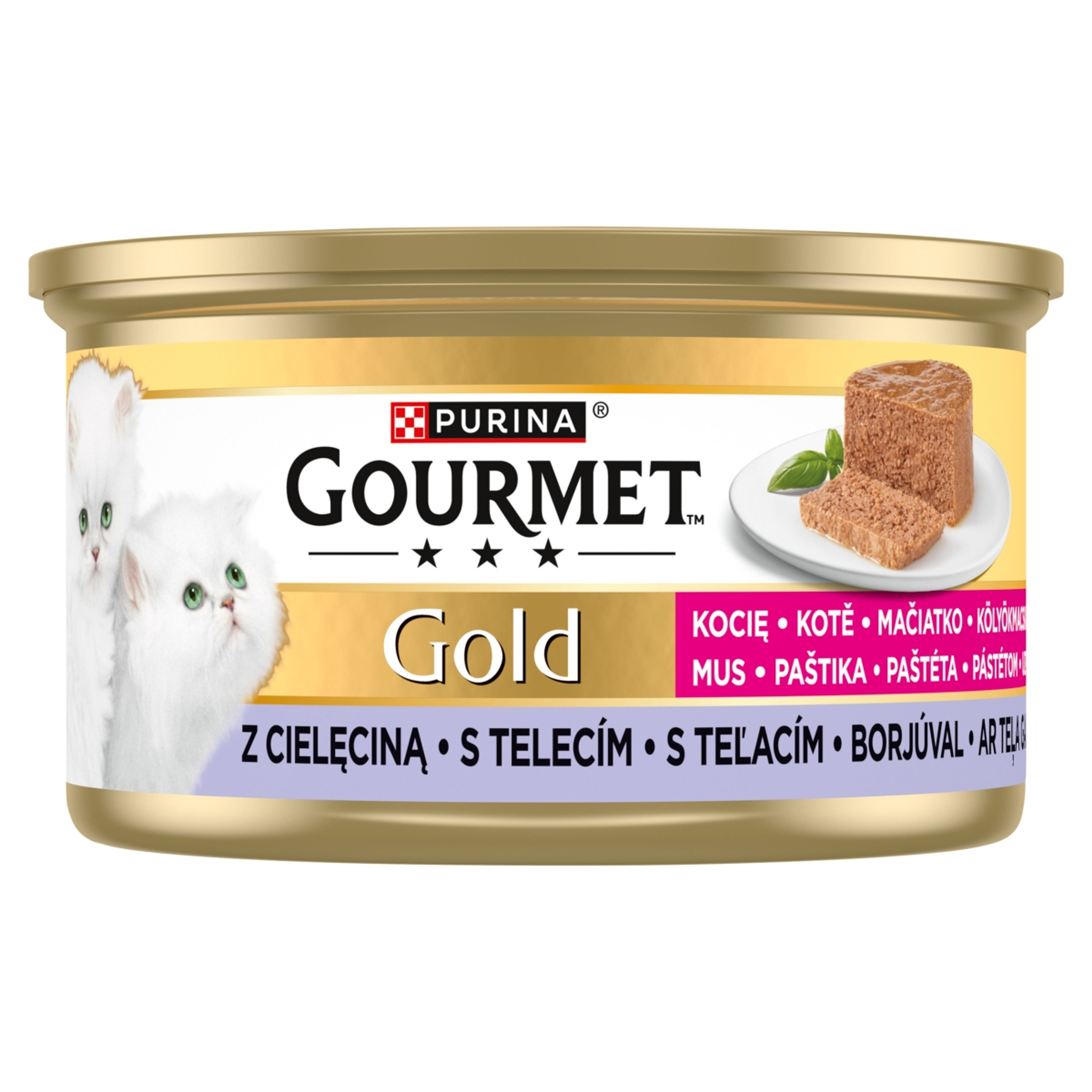 Purina Gourmet Gold Kitten pástétom borjúval nedves macskaeledel - 85 g