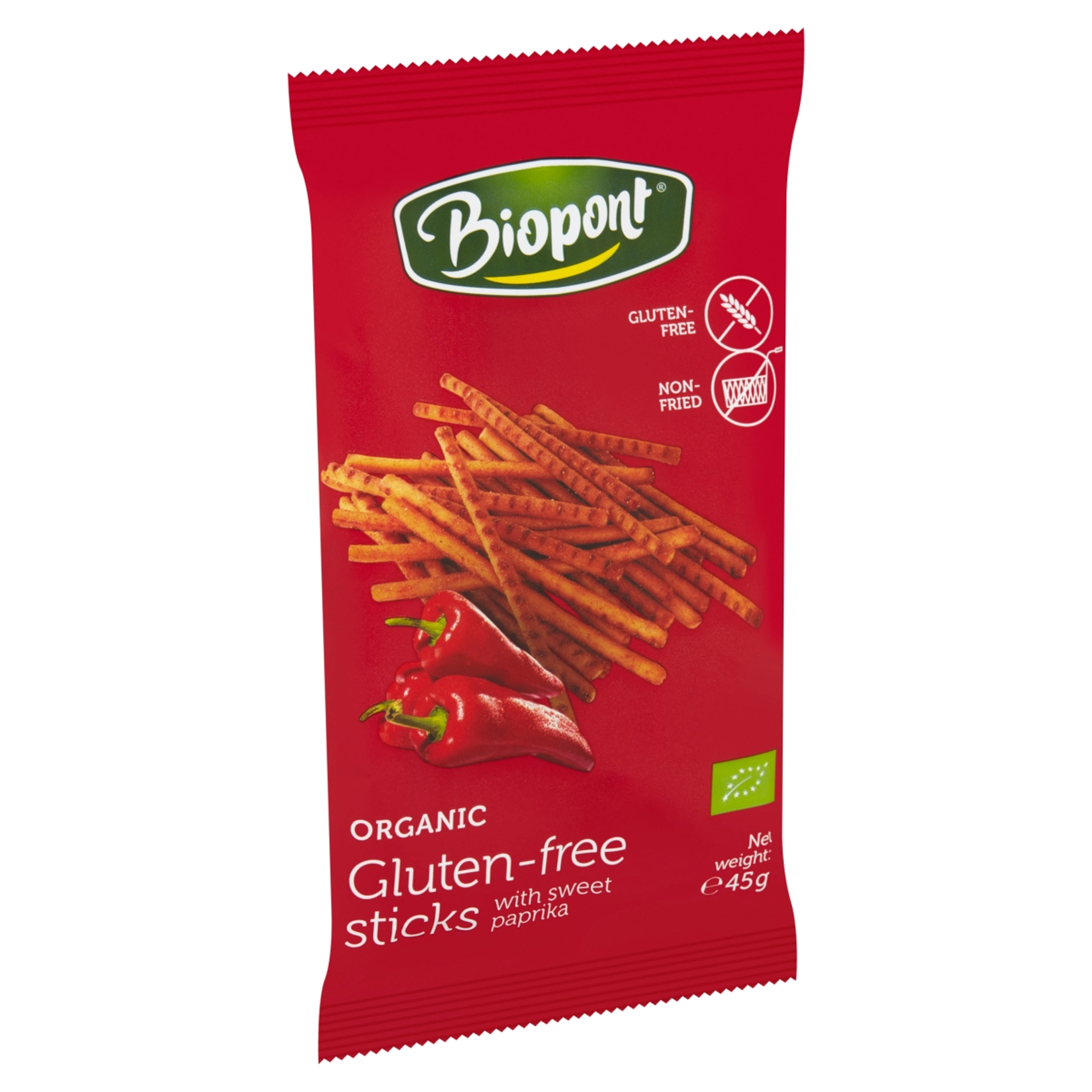 Biopont bio gluténmentes paprikás sóspálcika - 45 g-2