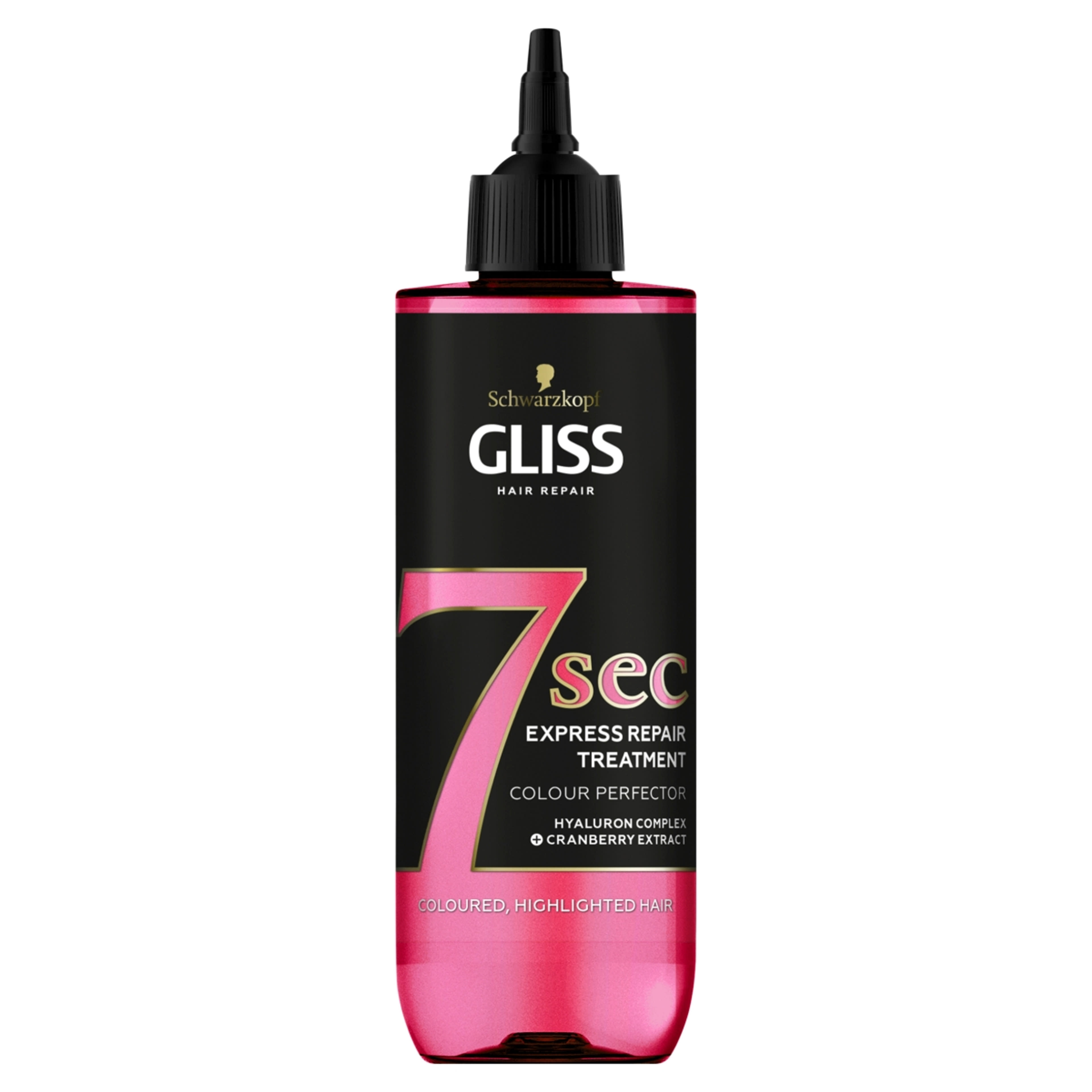 Gliss Express Repair hajpakolás 7sec ragyogó szín - 200 ml-1