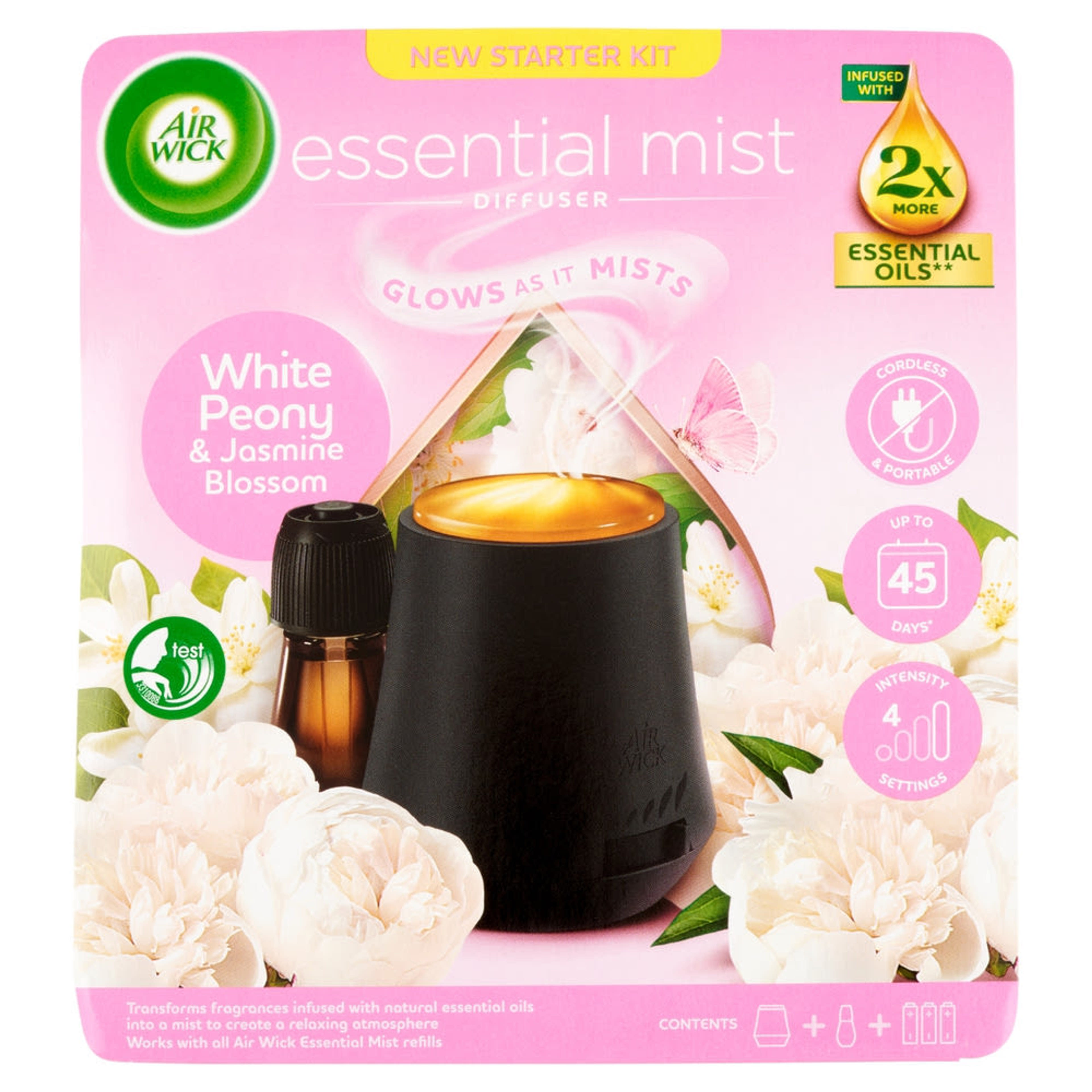 Air Wick White Peony & Jasmine Blossom aroma diffúzor készülék utántöltővel - 20 ml