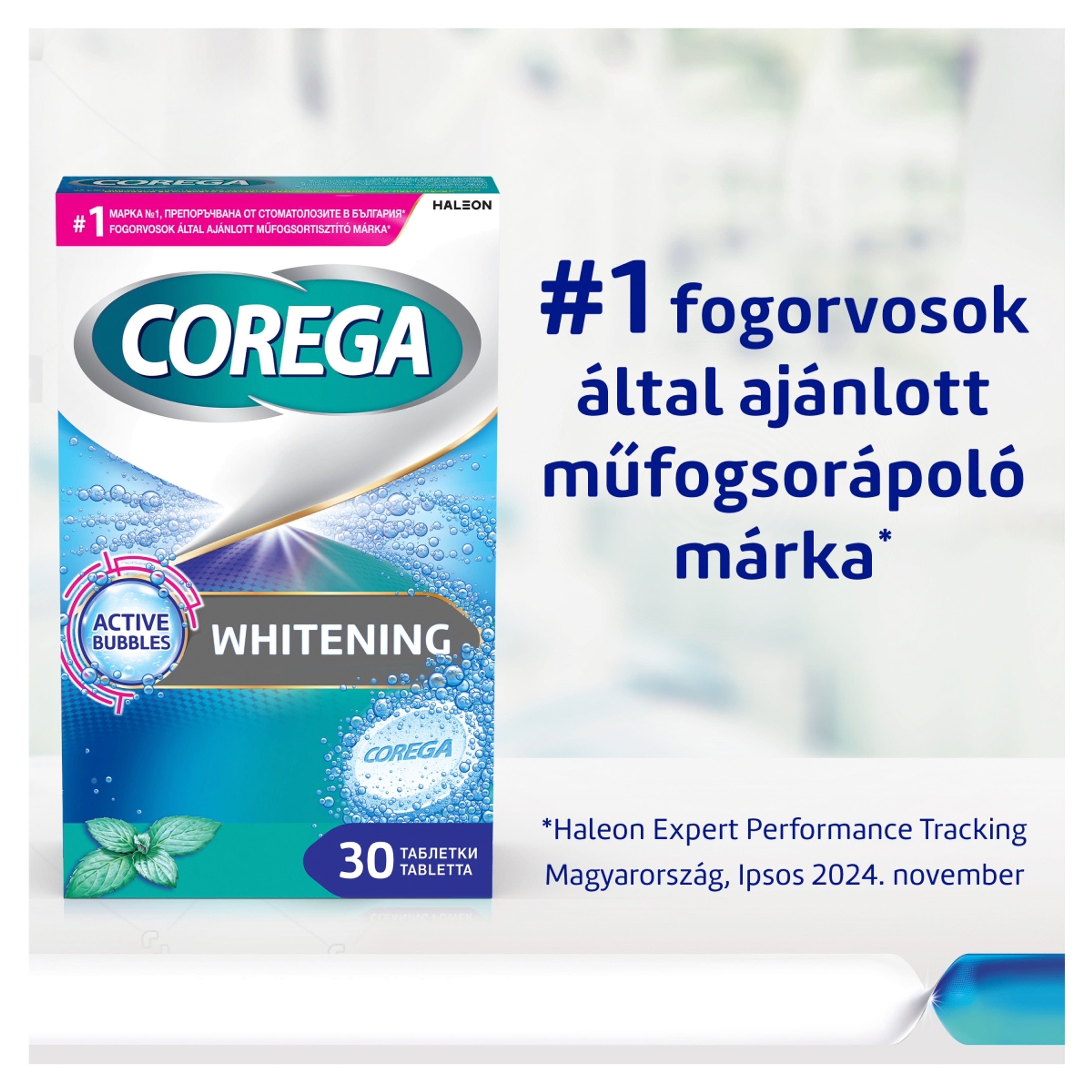 Corega Fehéríto hatású mufogsortisztító tabletta - 30 db-7