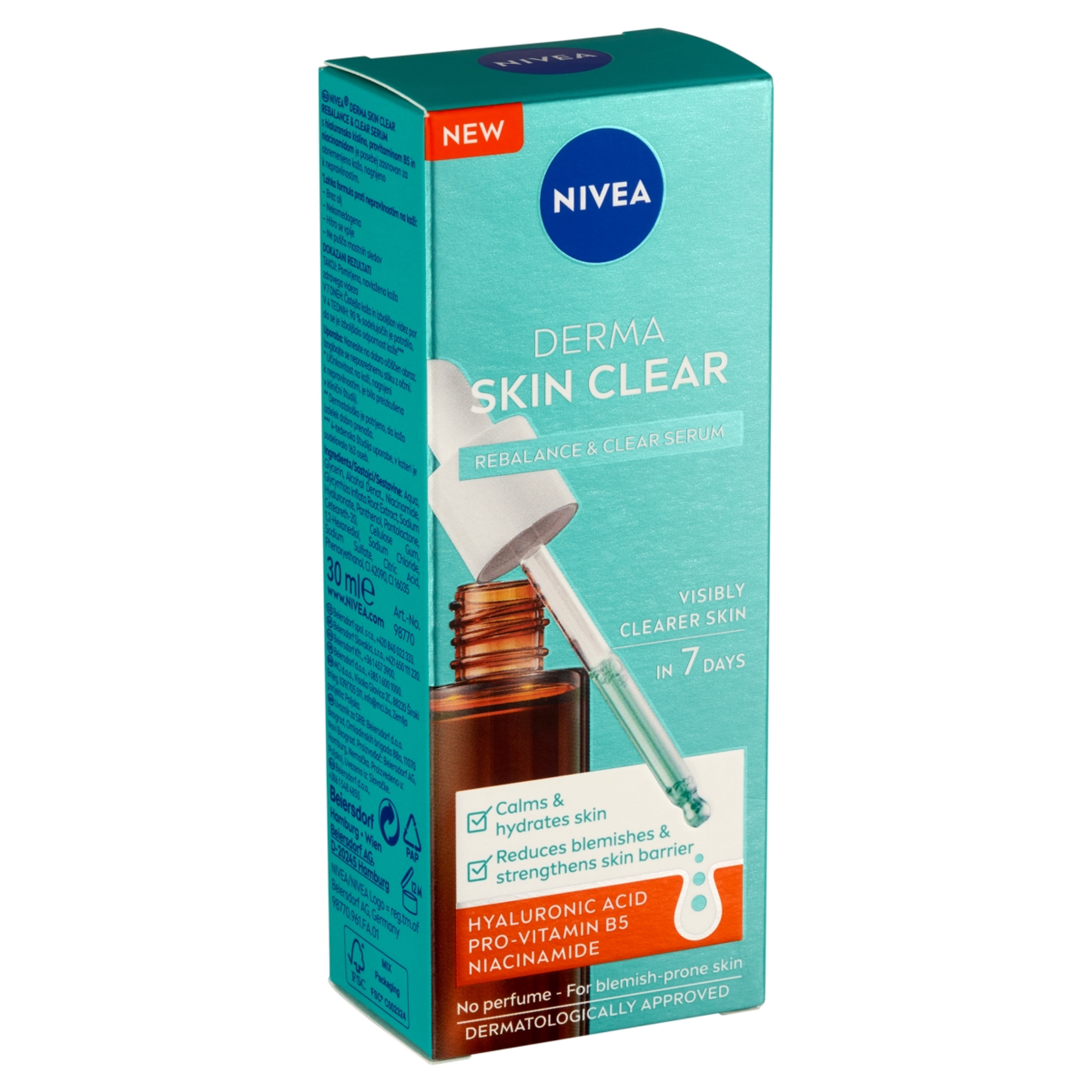 Nivea Derma Skin Clear kiegyenlítő & tisztító szérum - 30 ml-3
