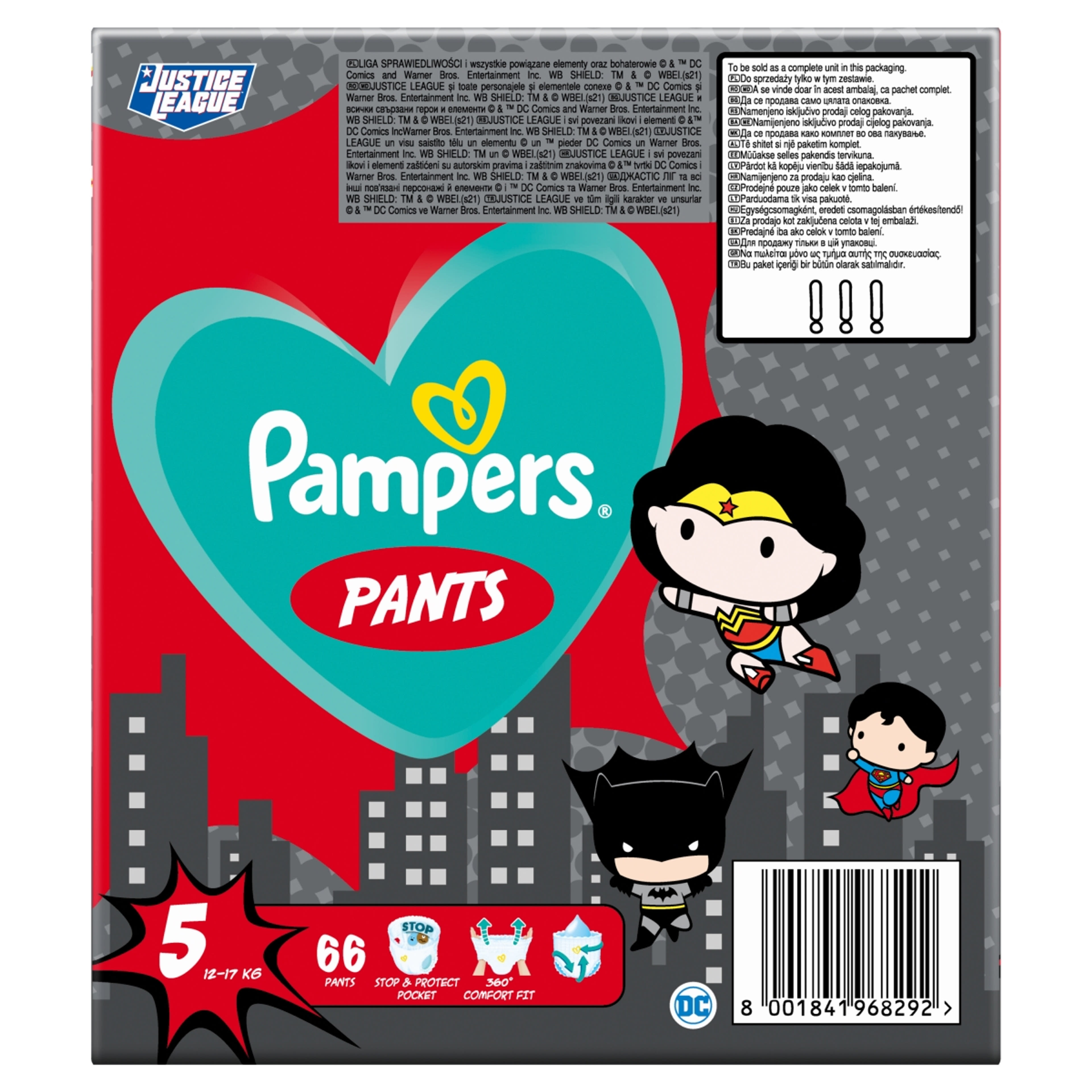 Pampers Pants Giant Pack+ Superheroes 5-ös 12-17 kg - 66 db