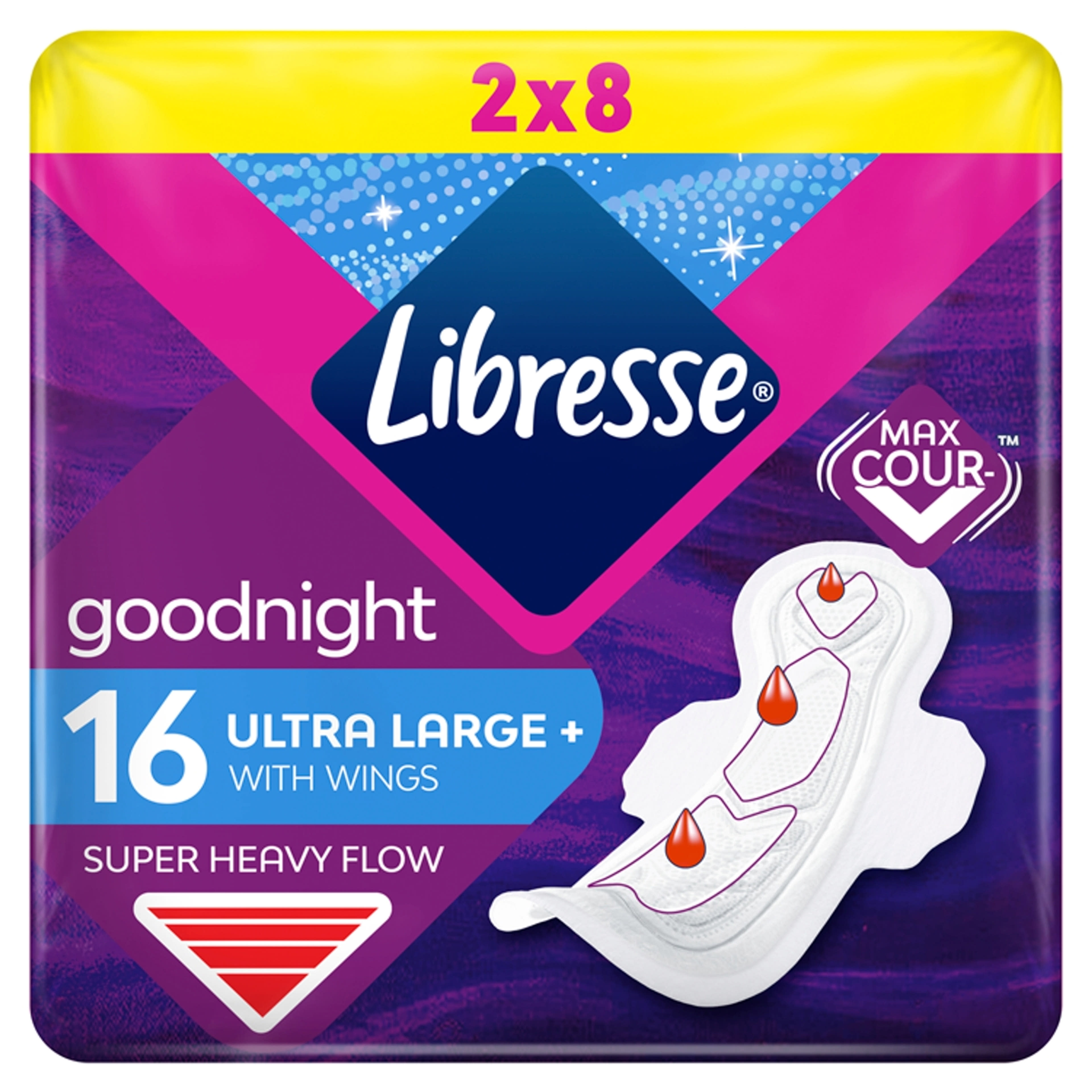 Libresse Ultra Goodnight Large Wings egészségügyi betét - 16 db-5