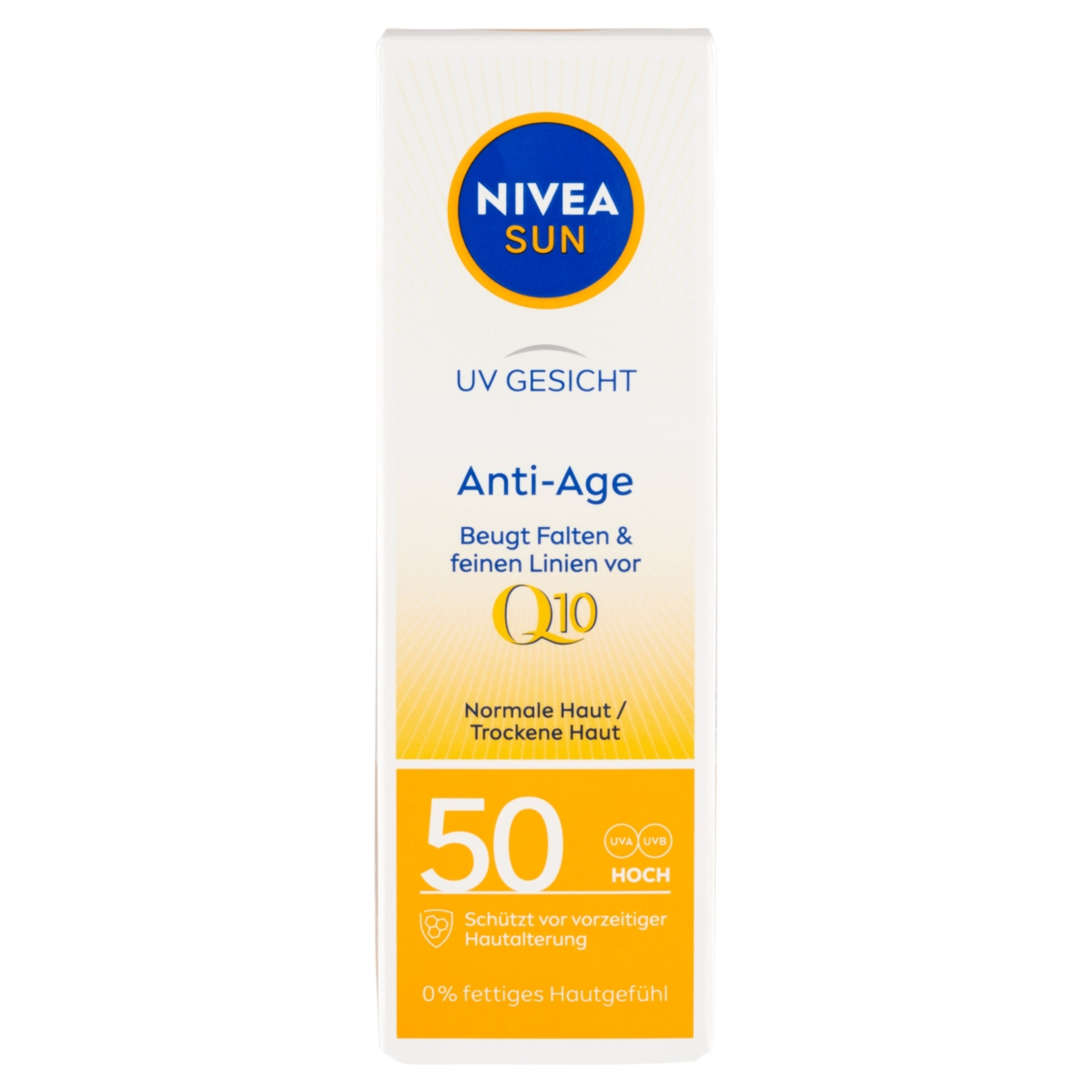 Nivea Sun Q10 Anti-Age & Anti-Pigments napozó arckrém FF50 - 50 ml