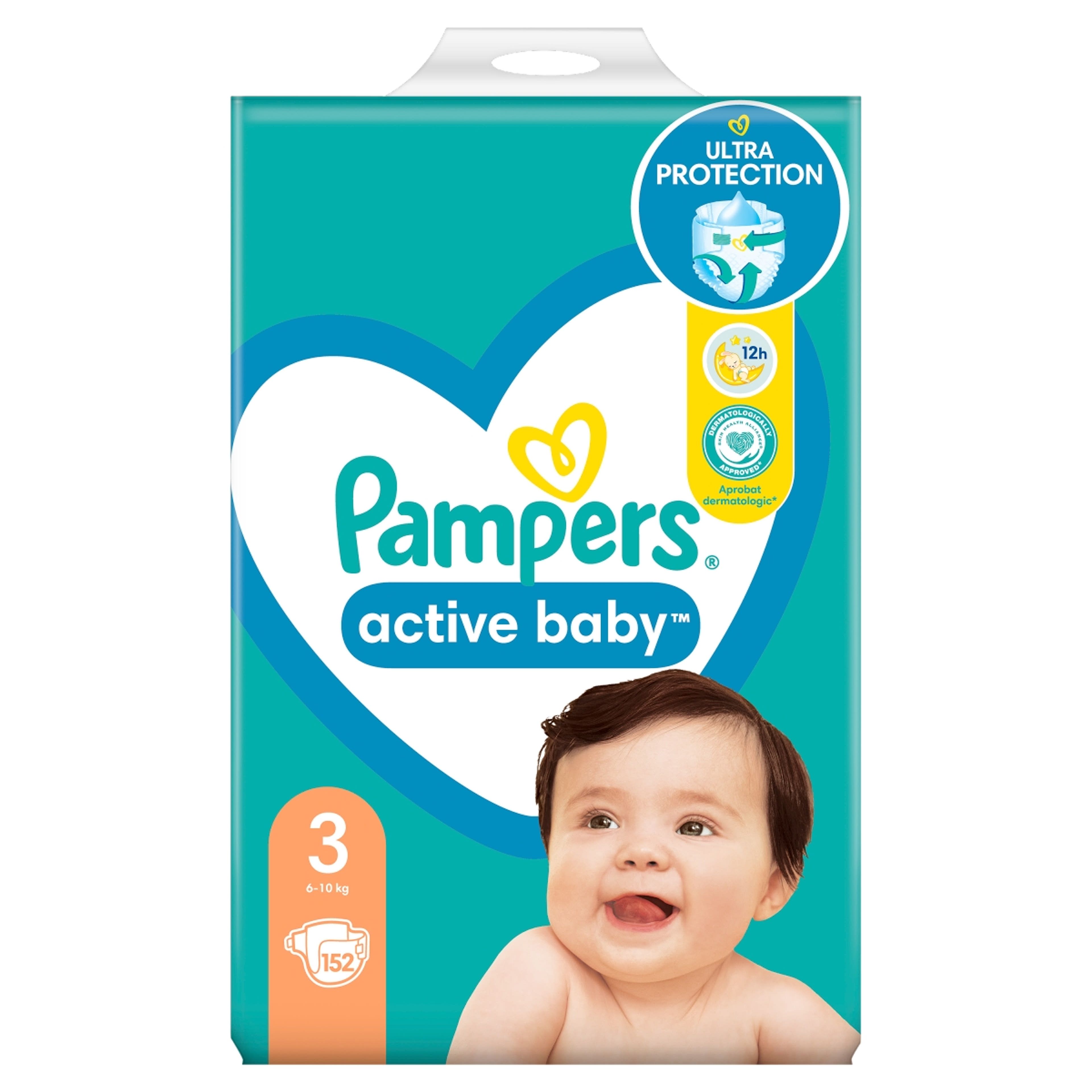 Pampers active baby mega pack+ 3-as 6-10kg - 152 db
