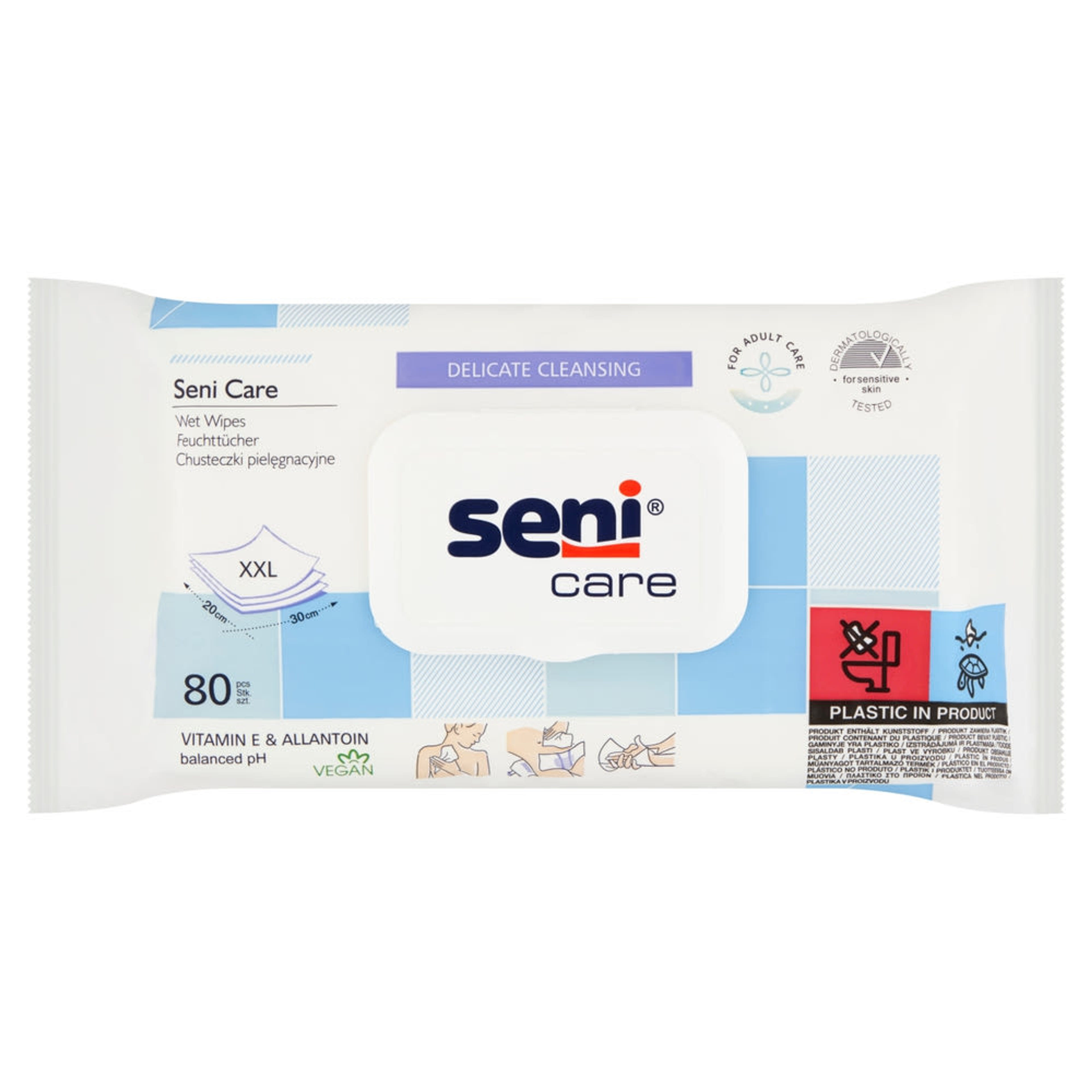 Seni care nedves törlőkendő - 80 db